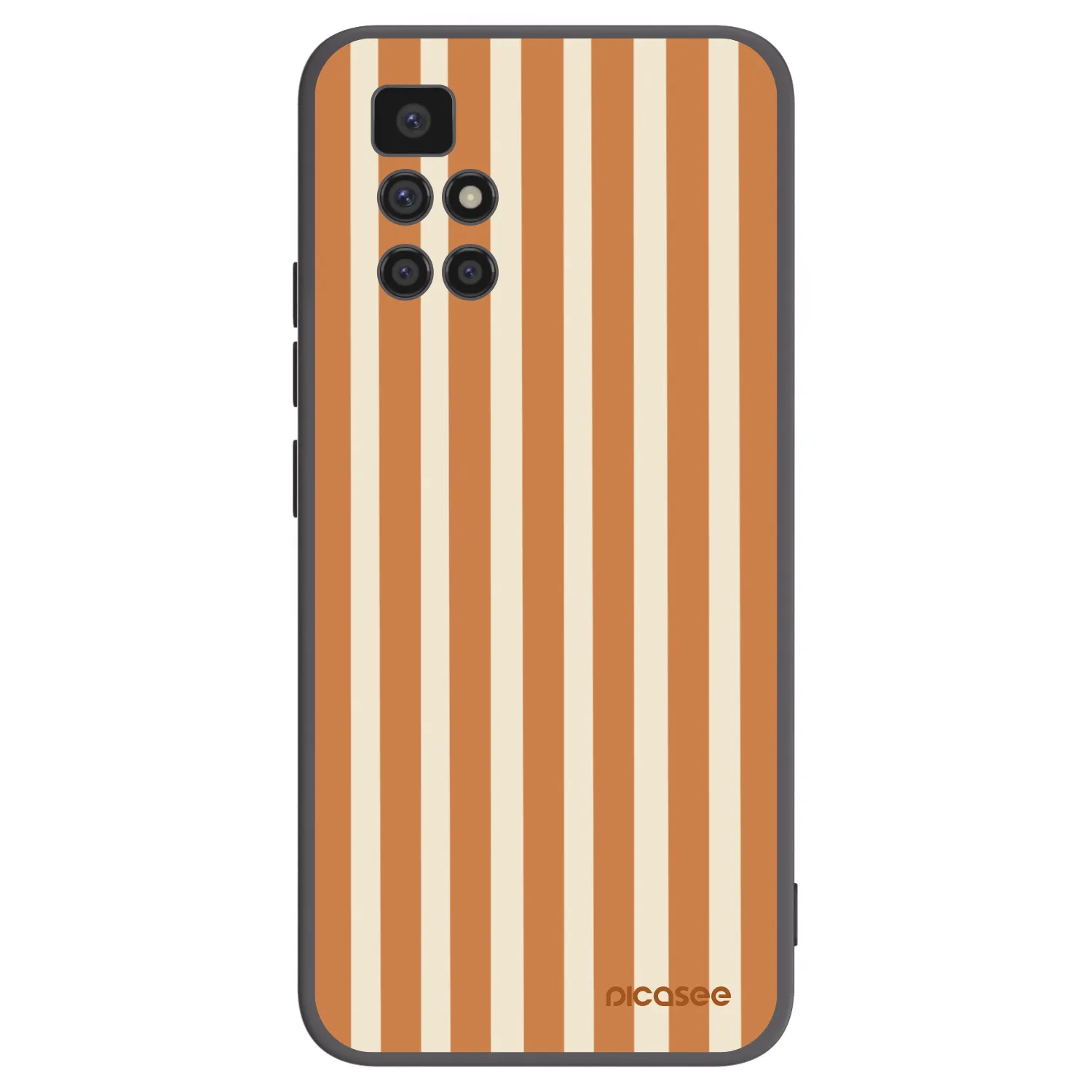 Picasee Xiaomi Redmi 10 Hülle - Schwarzes Silikon - Orange lines
