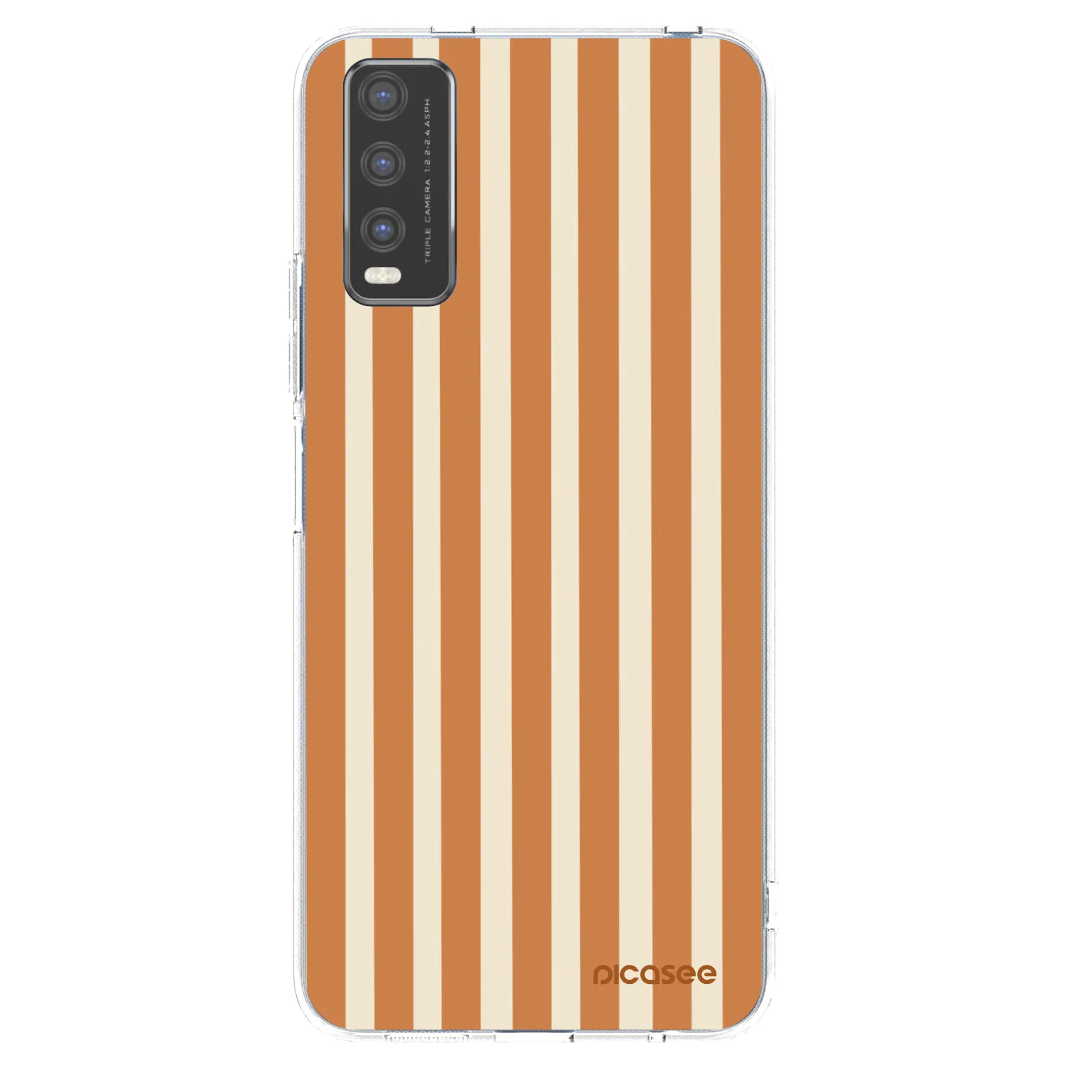 Picasee Vivo Y20s Hülle - Transparentes Silikon - Orange lines