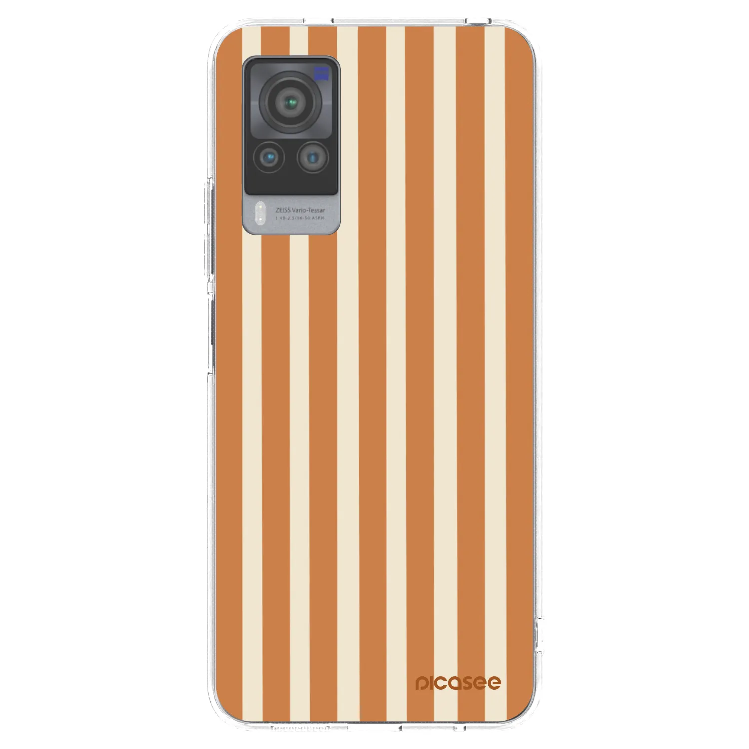 Picasee Vivo X60 Pro 5G Hülle - Transparentes Silikon - Orange lines