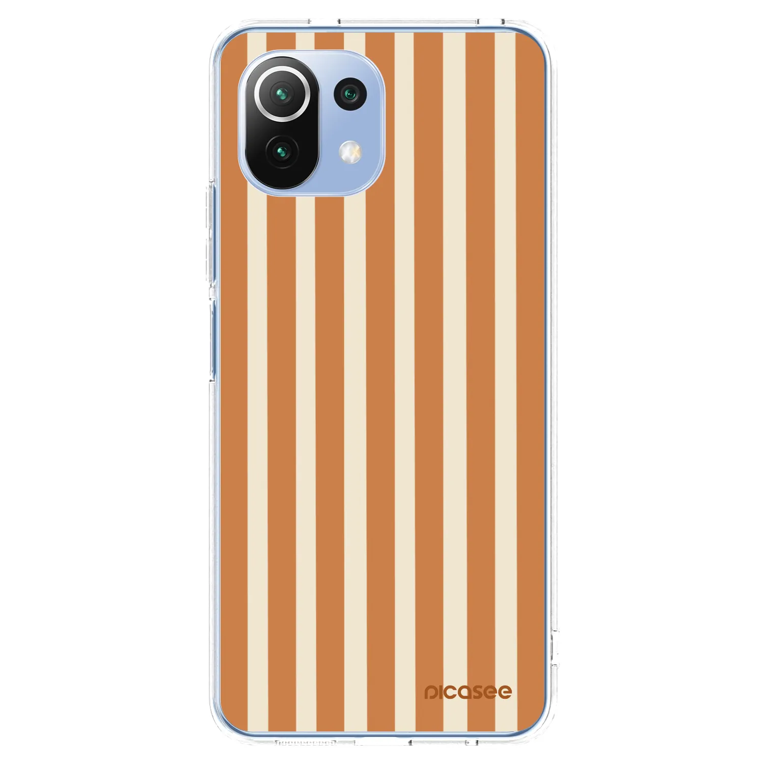 Picasee Xiaomi 11 Lite 5G NE Hülle - Transparentes Silikon - Orange lines
