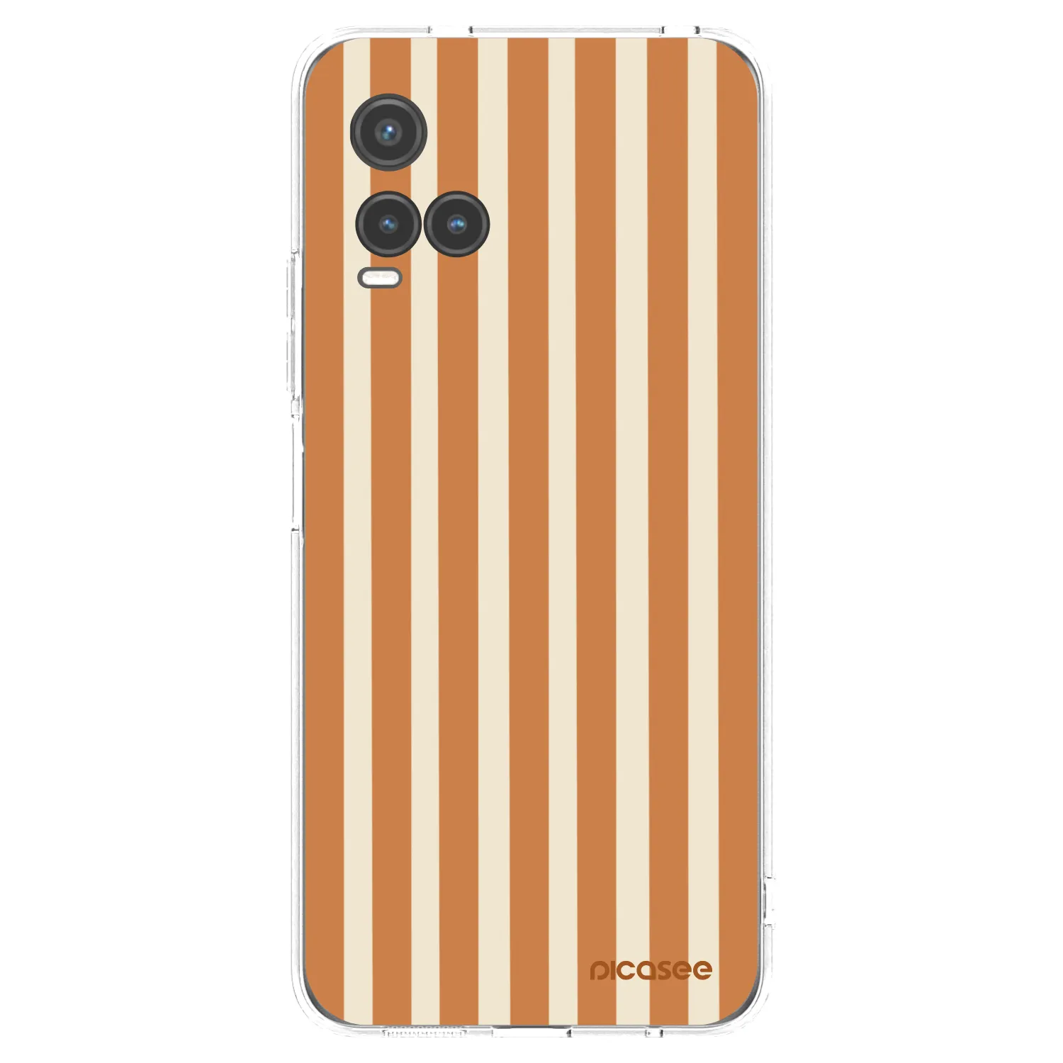 Picasee Vivo Y33s Hülle - Transparentes Silikon - Orange lines