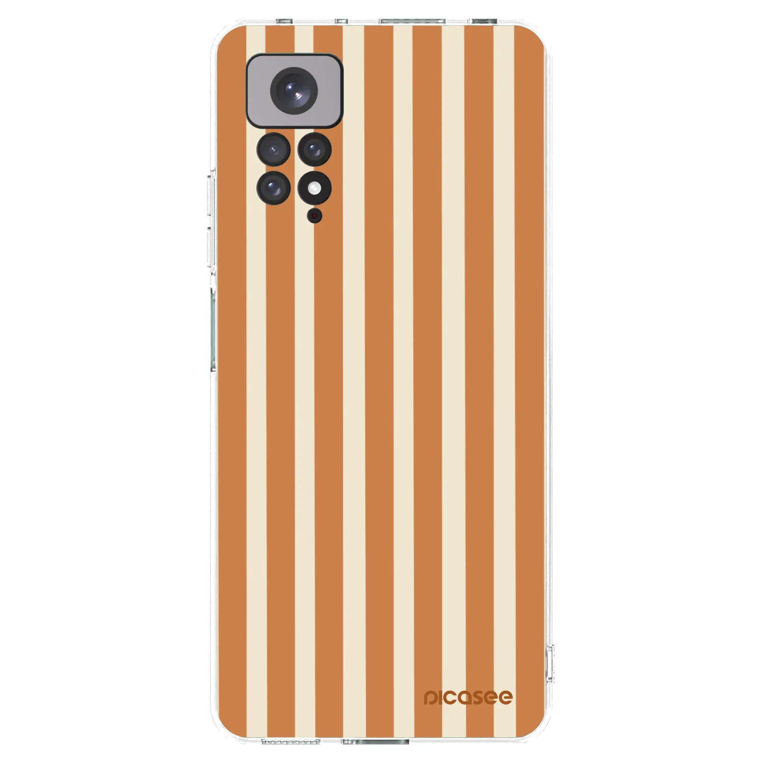 Picasee Xiaomi Redmi Note 11S 4G Hülle - Transparentes Silikon - Orange lines
