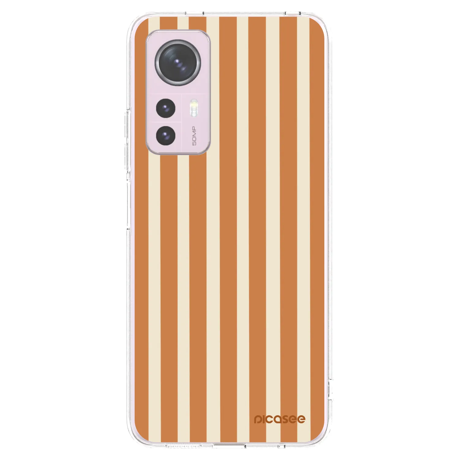 Picasee Xiaomi 12 Hülle - Transparentes Silikon - Orange lines