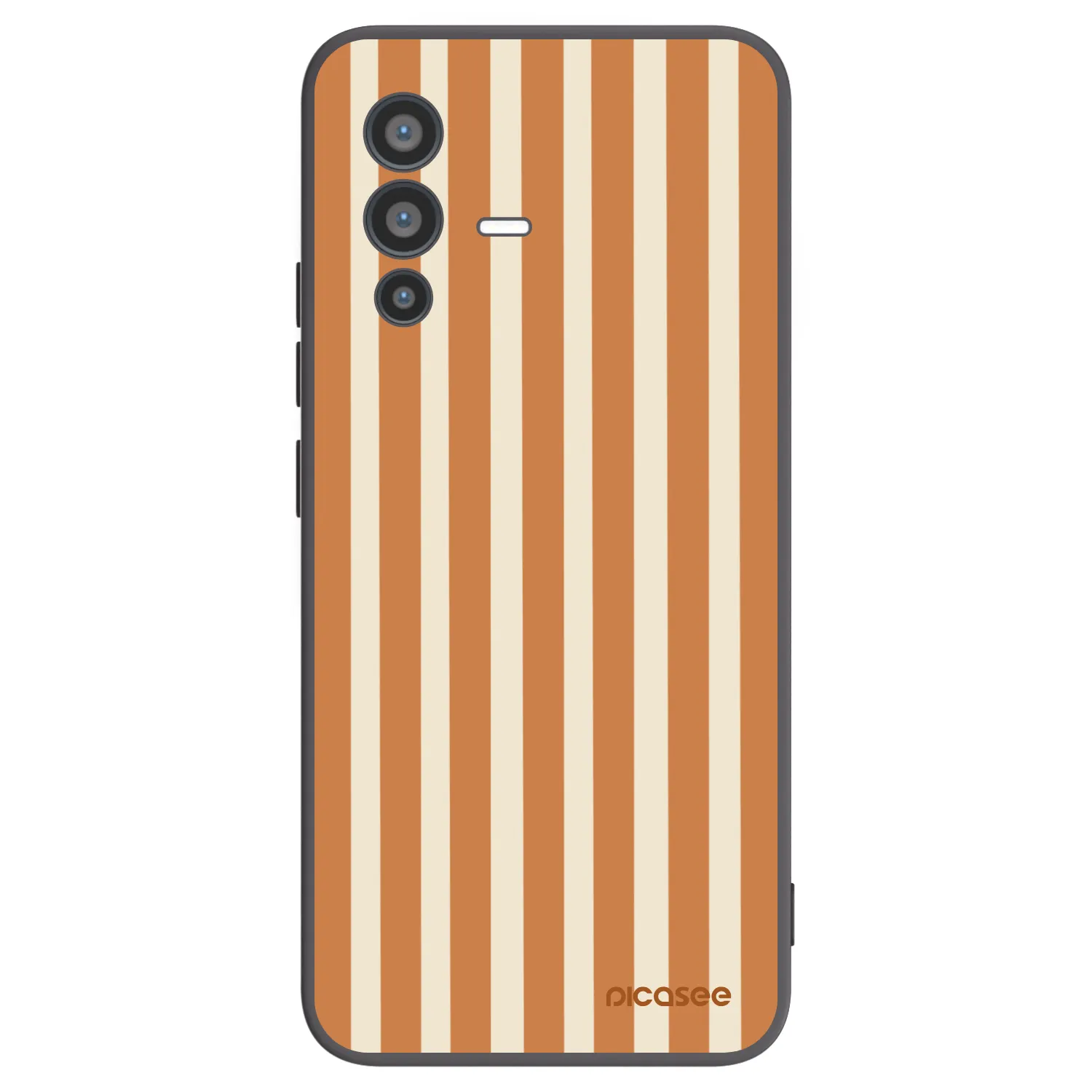 Picasee Vivo V23 5G Hülle - Schwarzes Silikon - Orange lines