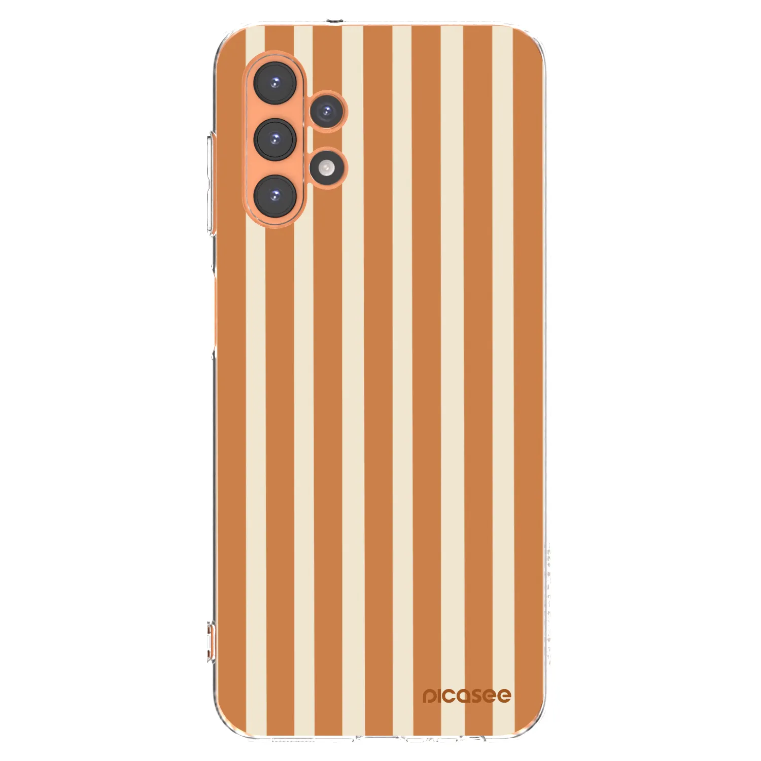 Picasee Samsung Galaxy A13 4G A135 Hülle - Transparentes Silikon - Orange lines
