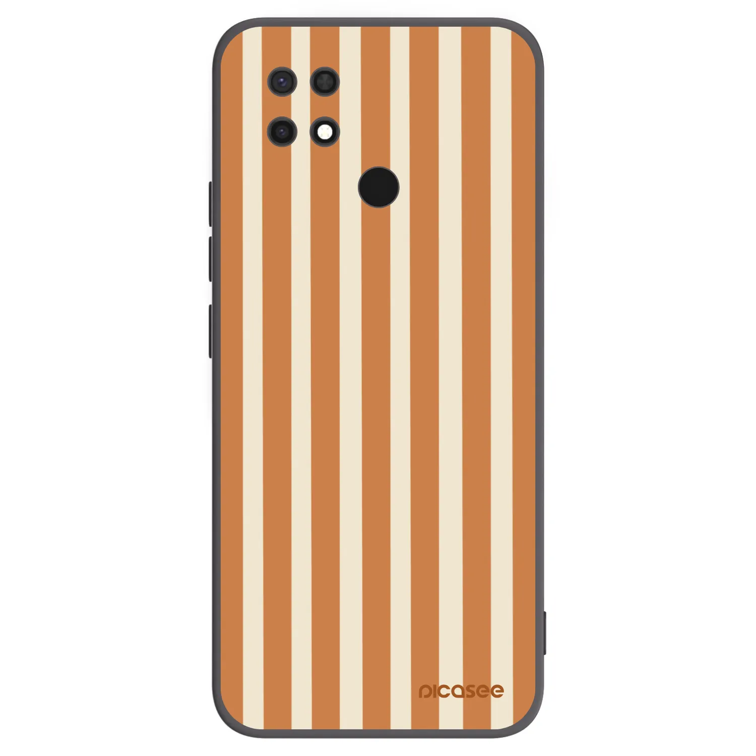 Picasee Xiaomi Redmi 10C Hülle - Schwarzes Silikon - Orange lines