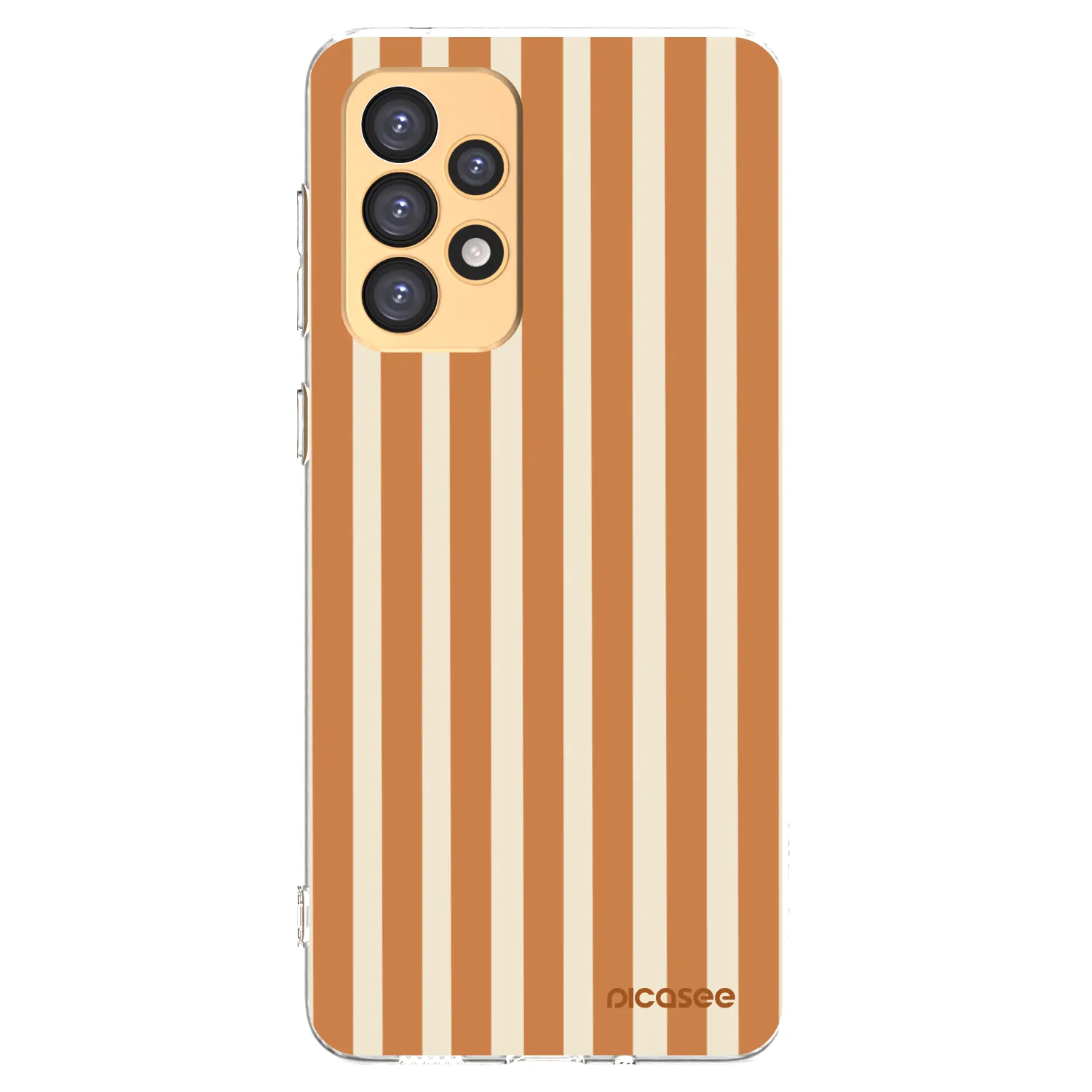 Picasee Samsung Galaxy A33 5G A336 Hülle - Transparentes Silikon - Orange lines