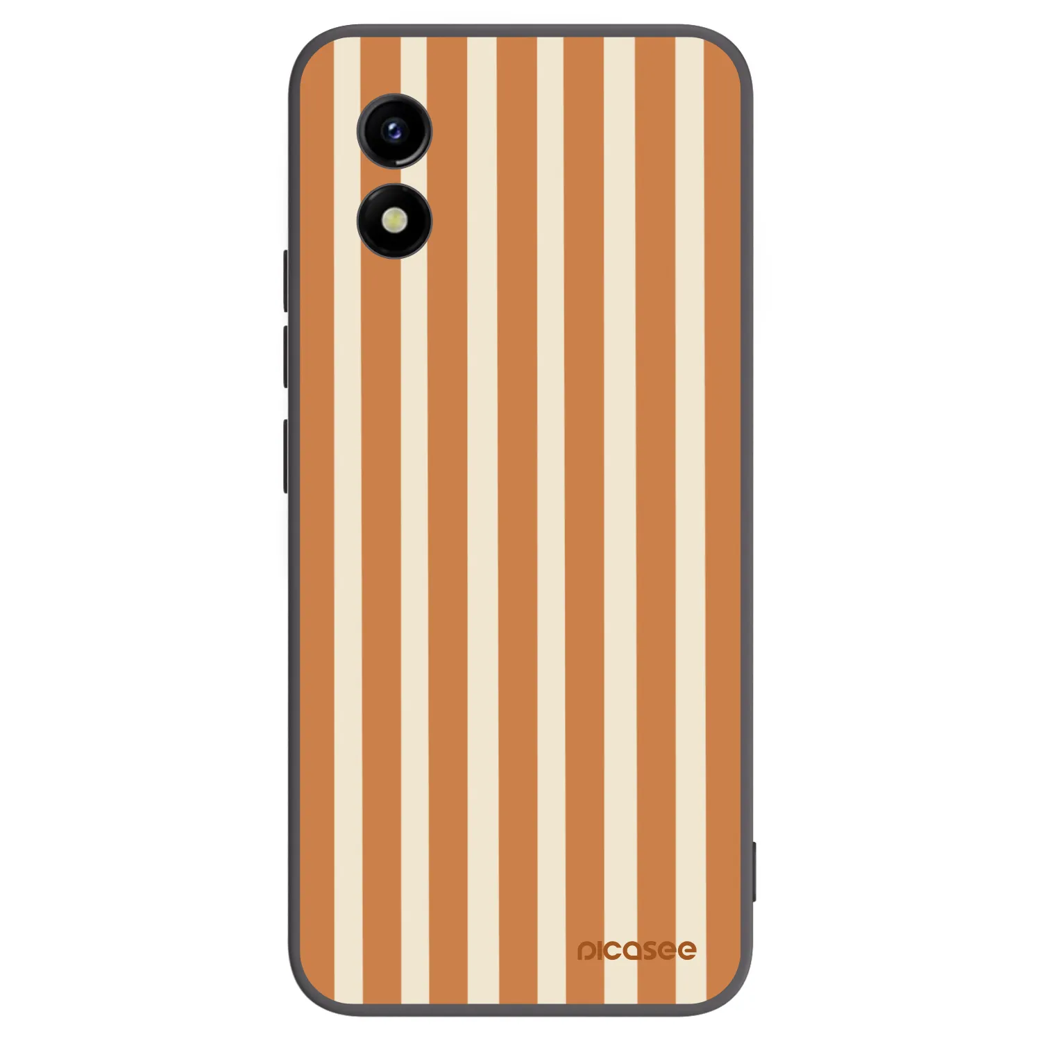 Picasee Vivo Y01 Hülle - Schwarzes Silikon - Orange lines