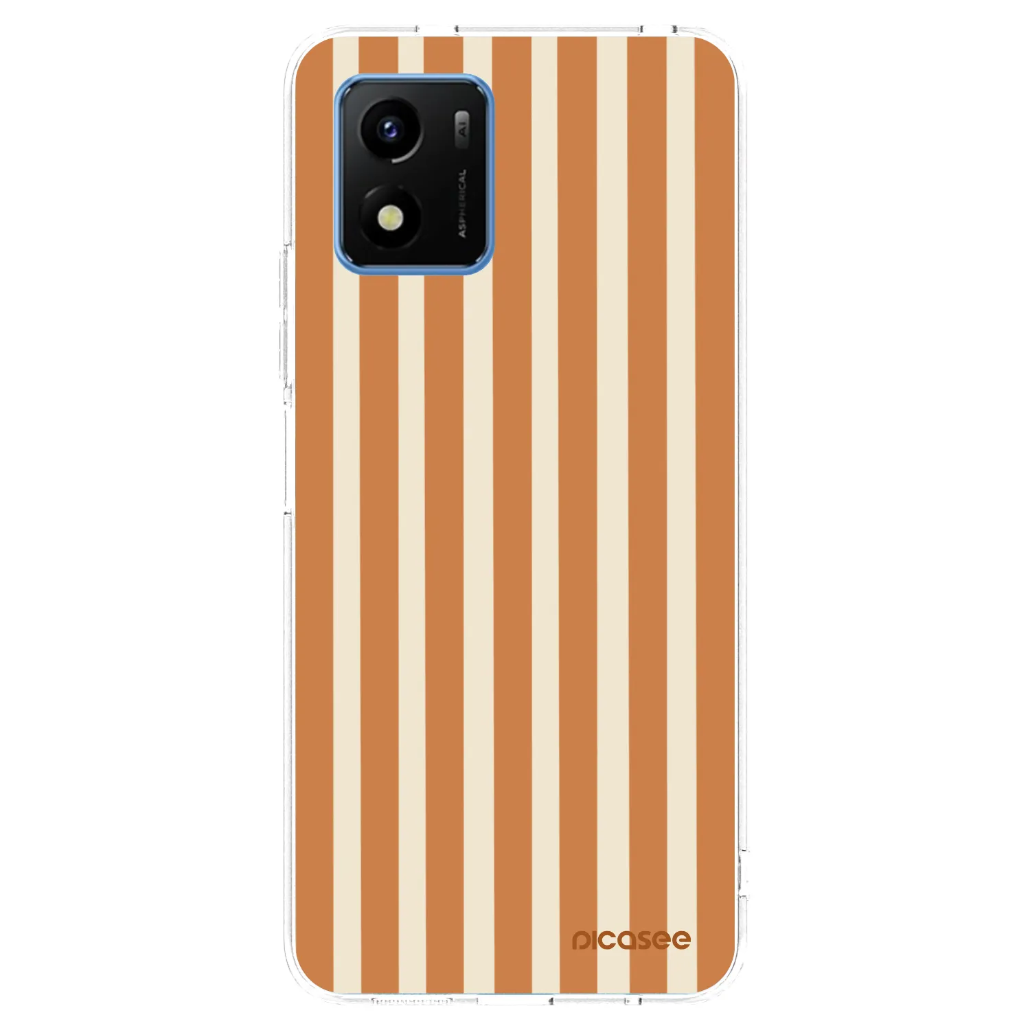 Picasee Vivo Y01 Hülle - Transparentes Silikon - Orange lines