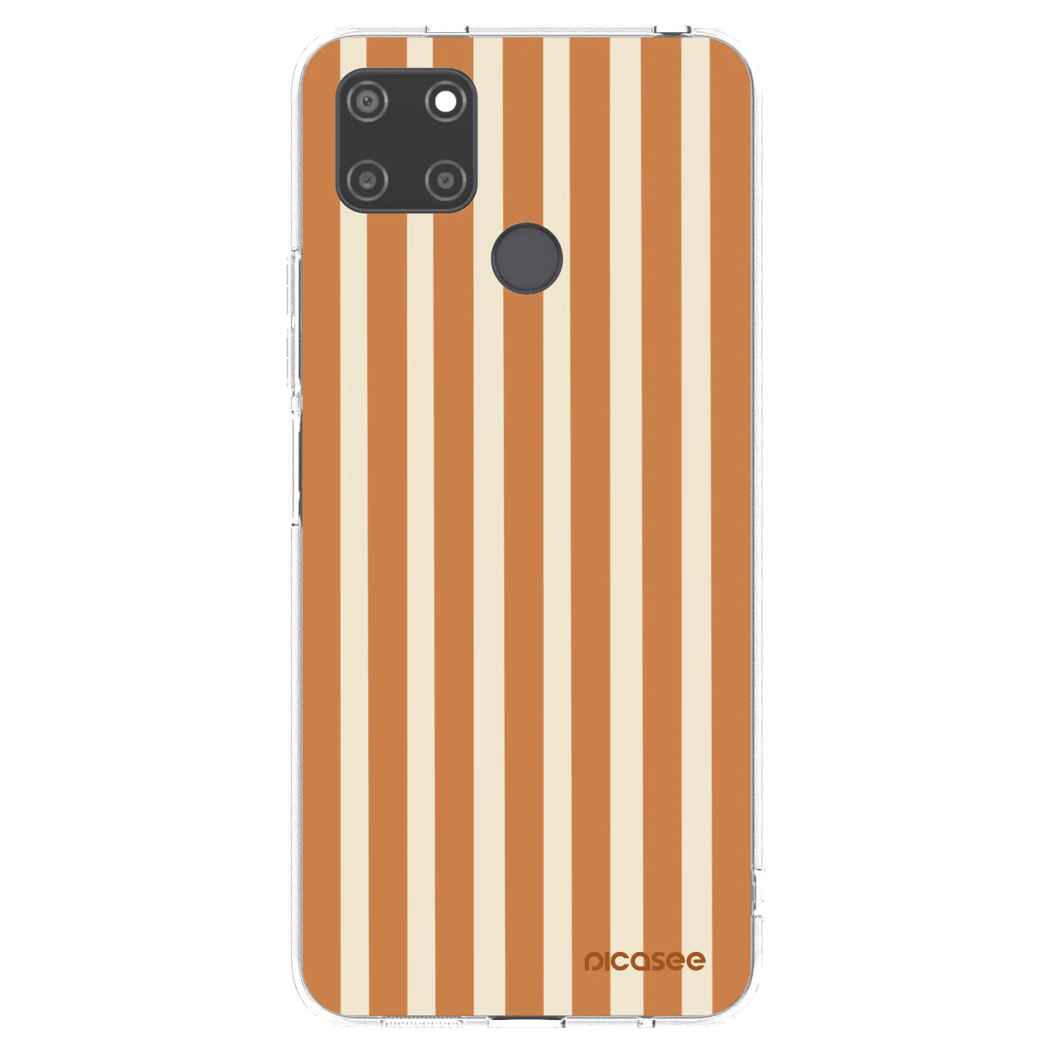 Picasee Realme C21Y Hülle - Transparentes Silikon - Orange lines