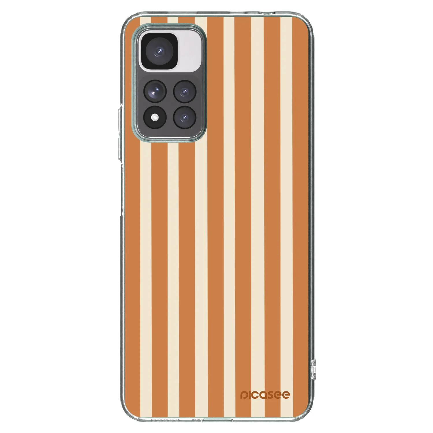 Picasee Xiaomi Redmi Note 11 Pro+ 5G Hülle - Transparentes Silikon - Orange lines