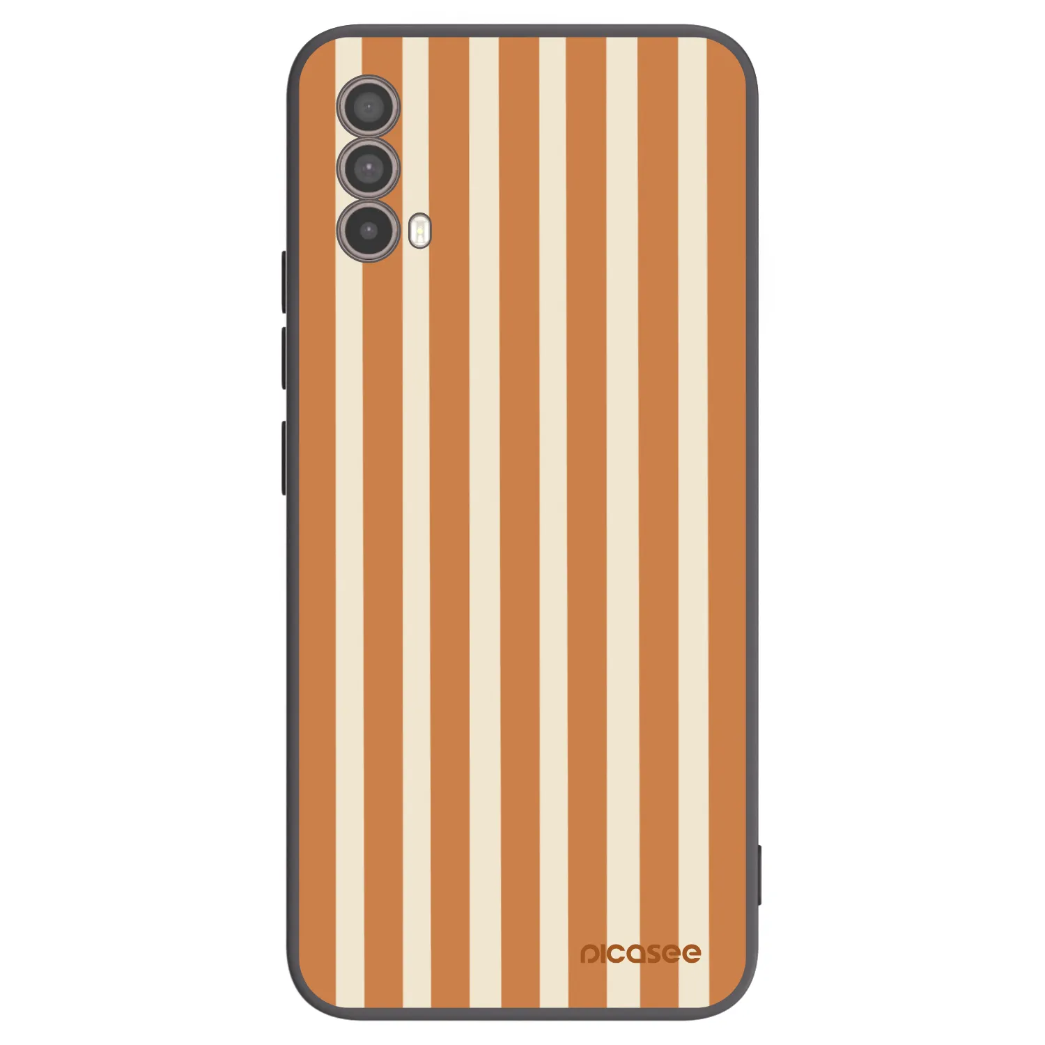 Picasee Motorola Moto E40 Hülle - Schwarzes Silikon - Orange lines