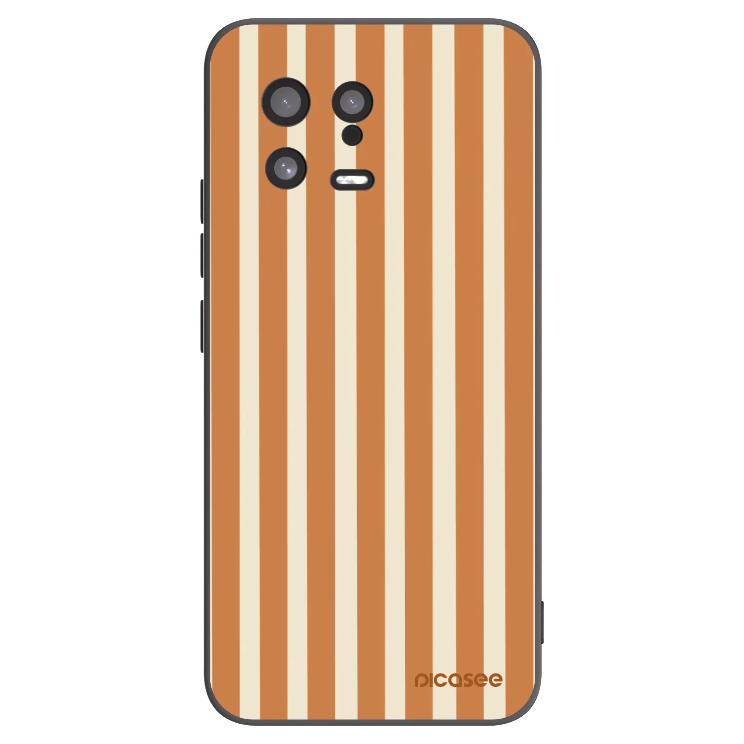 Picasee Xiaomi 13 Hülle - Schwarzes Silikon - Orange lines