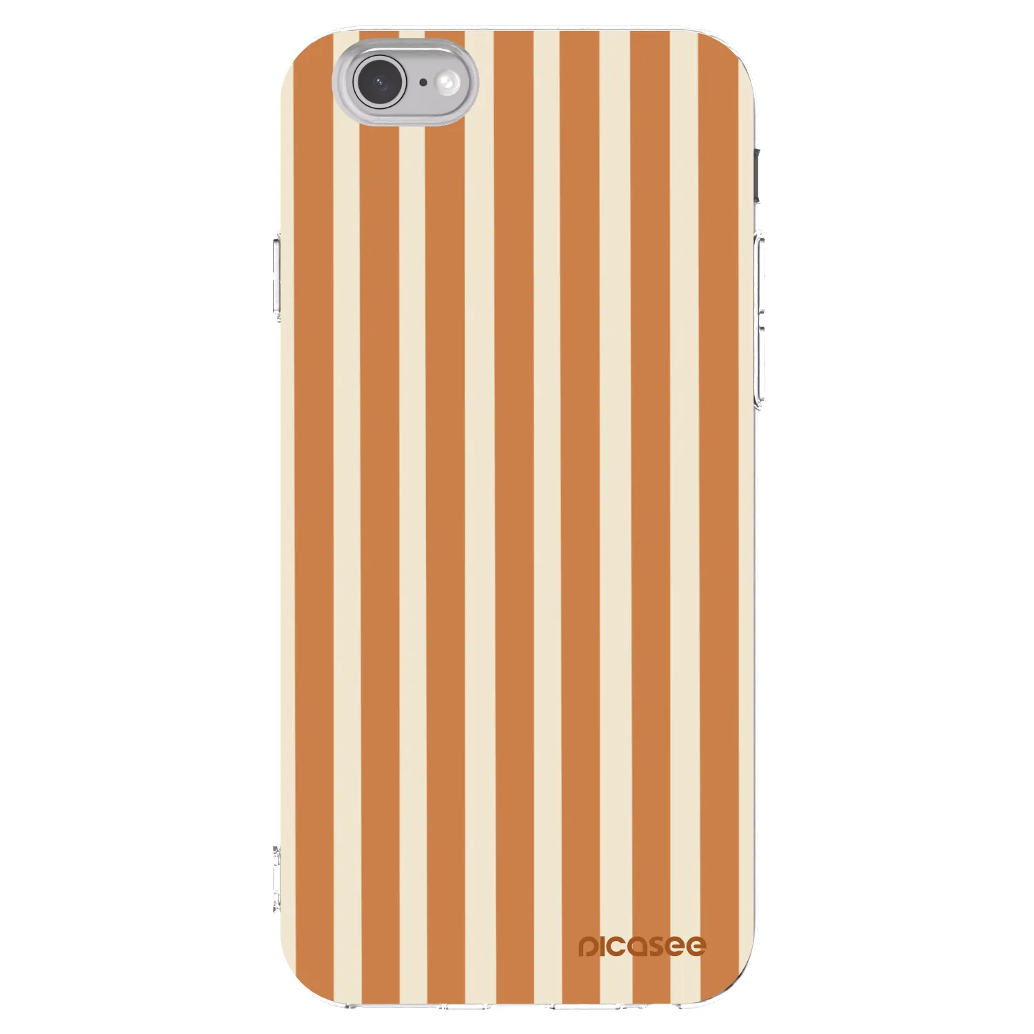 Picasee Apple iPhone 6/6S Hülle - Transparentes Silikon - Orange lines