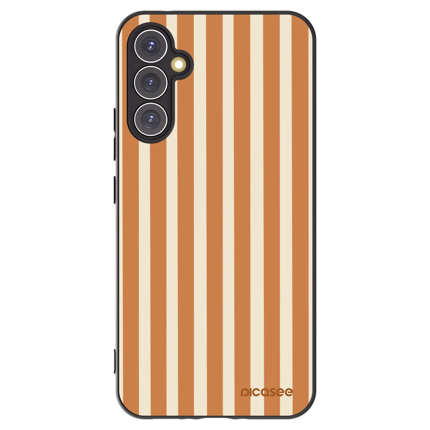 Picasee Samsung Galaxy A34 5G A346B Hülle - Schwarzes Silikon - Orange lines