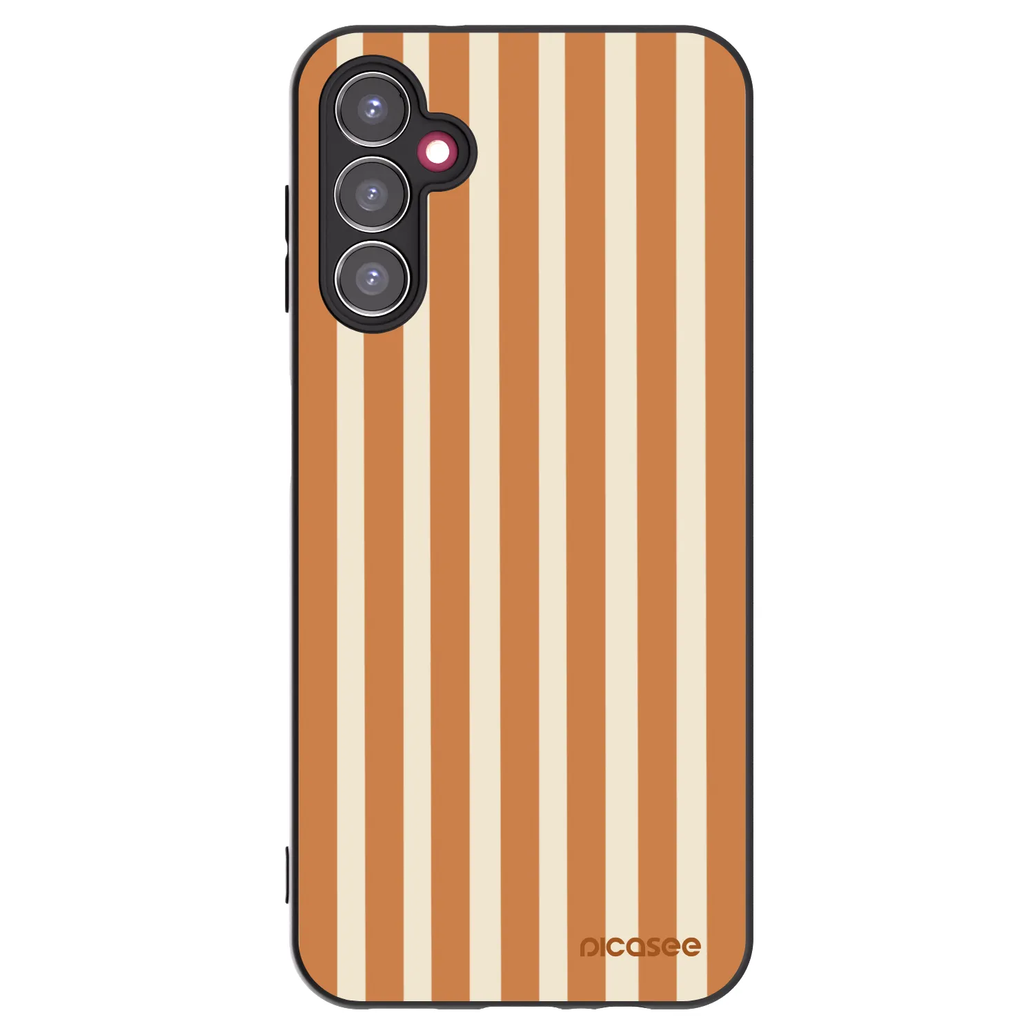 Picasee Samsung Galaxy A14 4G A145R Hülle - Schwarzes Silikon - Orange lines