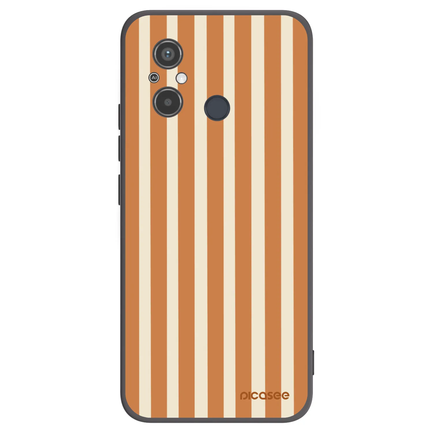 Picasee Xiaomi Redmi 12C Hülle - Schwarzes Silikon - Orange lines