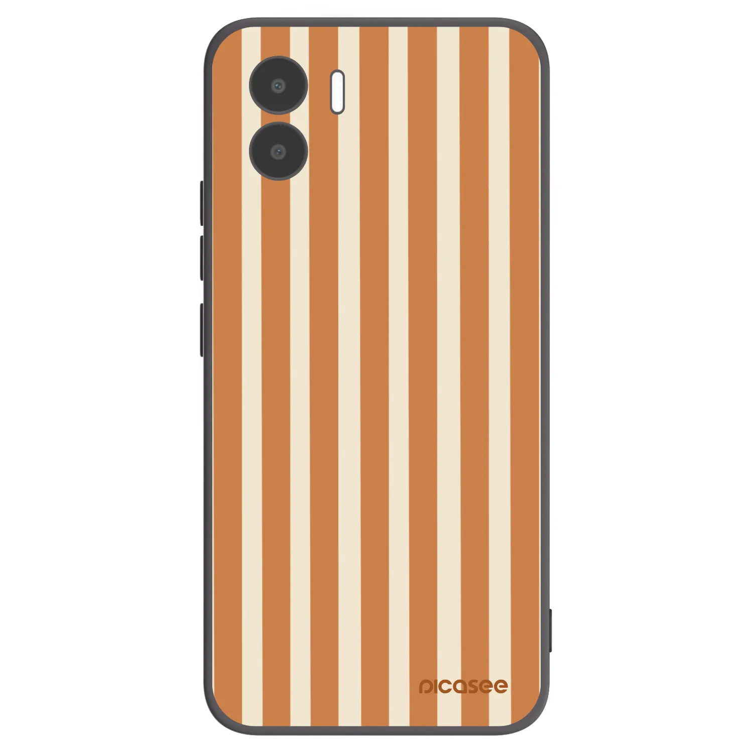 Picasee Xiaomi Redmi A2 Hülle - Schwarzes Silikon - Orange lines