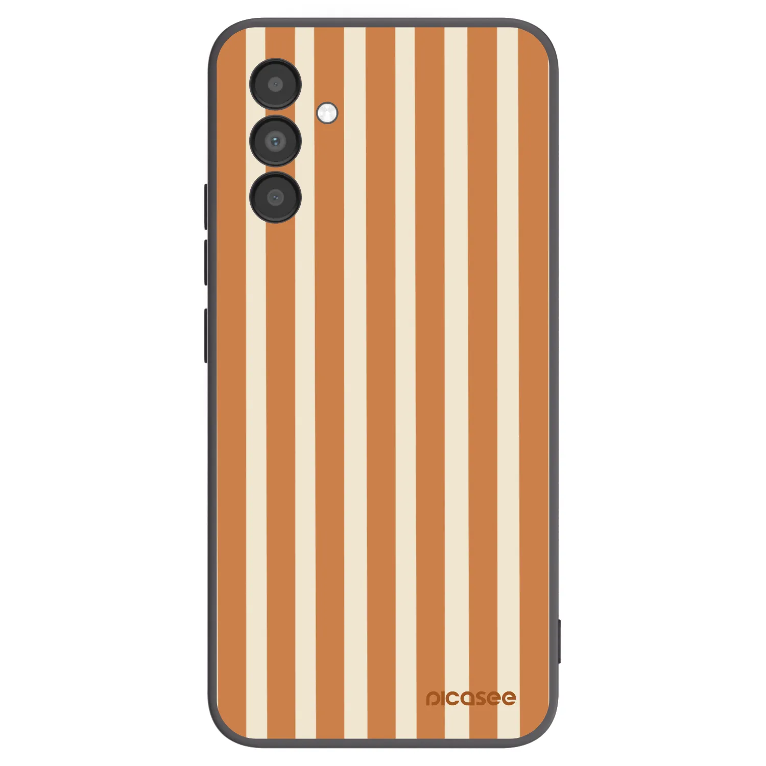 Picasee Samsung Galaxy A04s A047F Hülle - Schwarzes Silikon - Orange lines