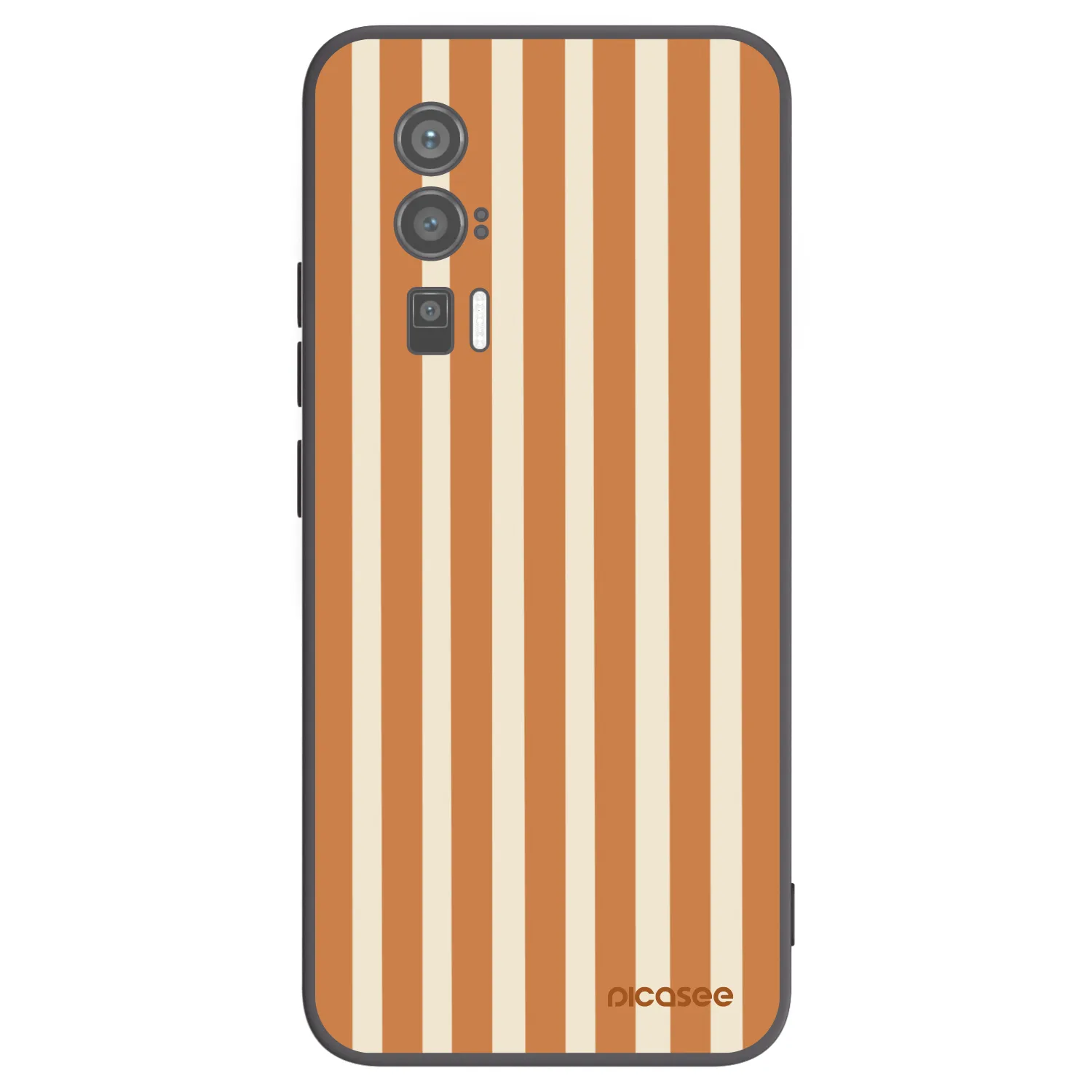 Picasee Xiaomi Poco F5 Pro 5G Hülle - Schwarzes Silikon - Orange lines