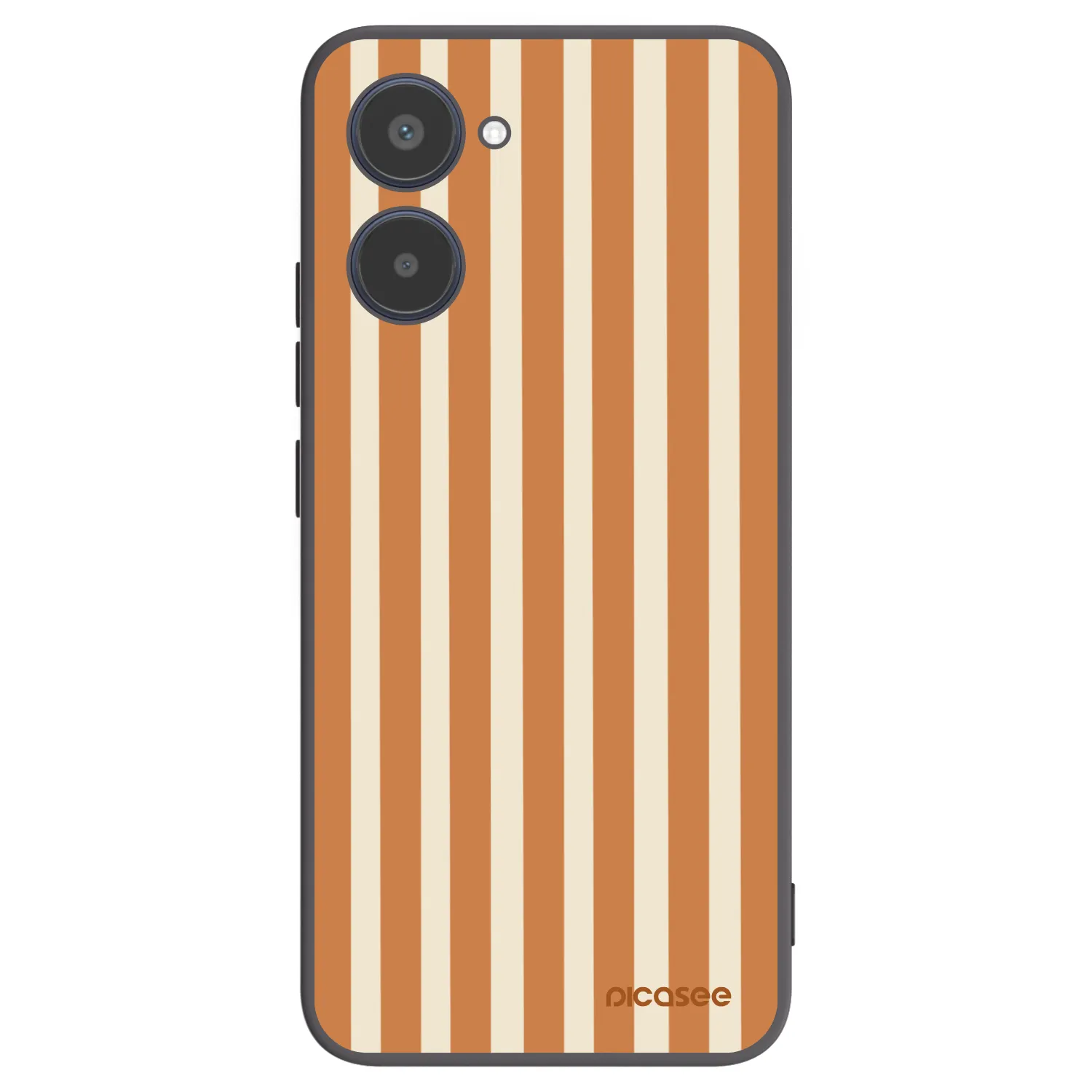 Picasee Realme 10 4G Hülle - Schwarzes Silikon - Orange lines