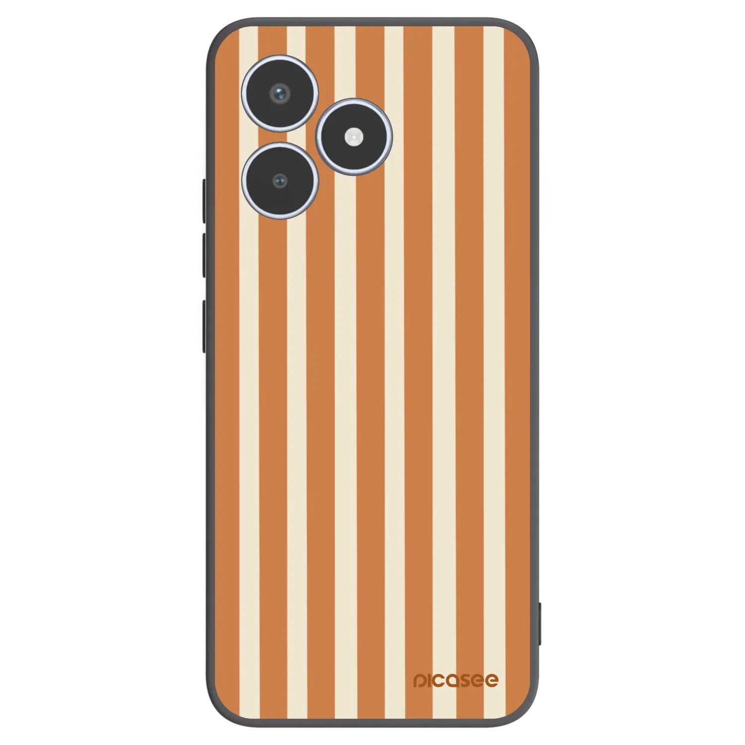 Picasee Realme C53 Hülle - Schwarzes Silikon - Orange lines