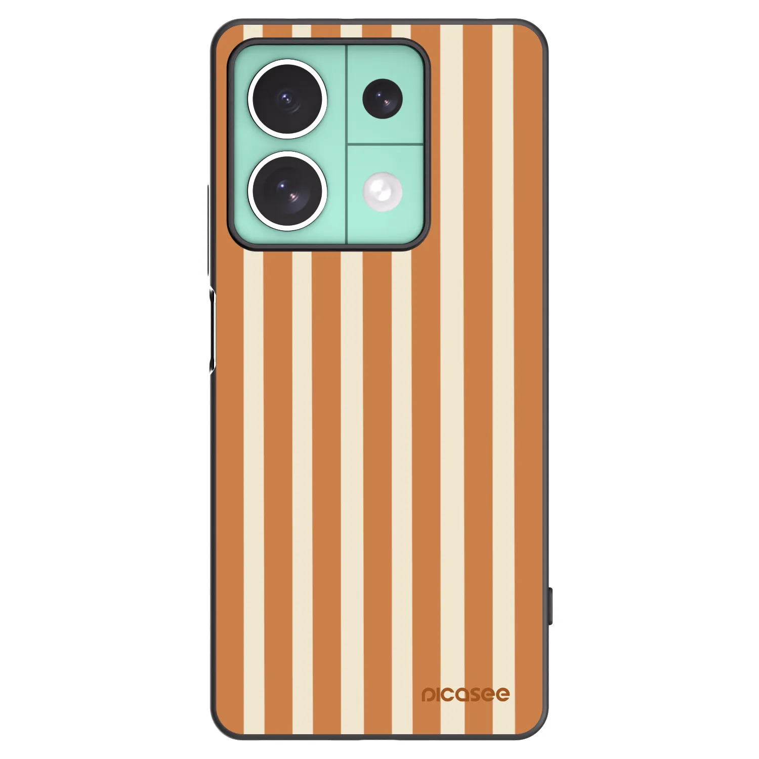 Picasee Xiaomi Redmi Note 13 5G Hülle - Schwarzes Silikon - Orange lines
