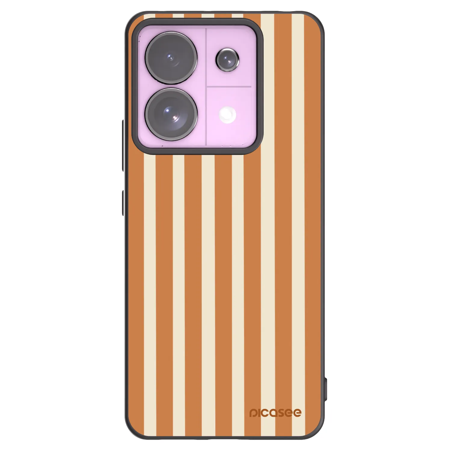 Picasee Xiaomi Redmi Note 13 Pro 5G Hülle - Schwarzes Silikon - Orange lines