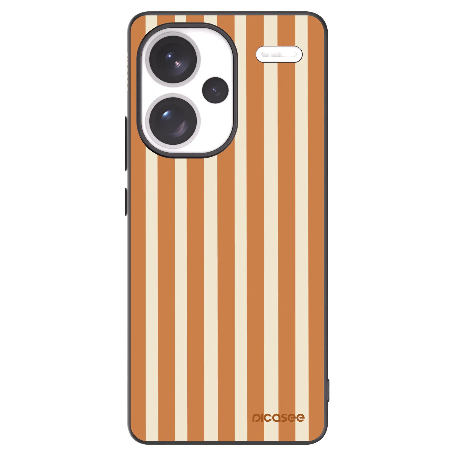Picasee Xiaomi Redmi Note 13 Pro+ 5G Hülle - Schwarzes Silikon - Orange lines