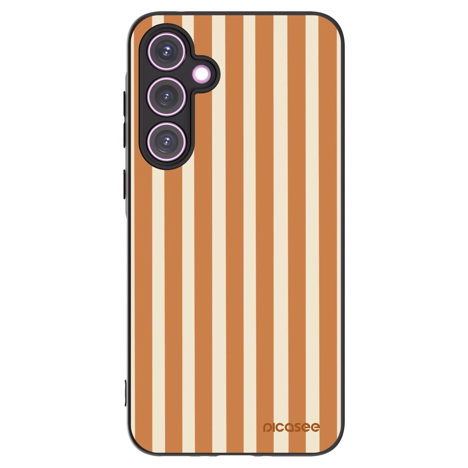 Picasee Samsung Galaxy A35 5G A356B Hülle - Schwarzes Silikon - Orange lines