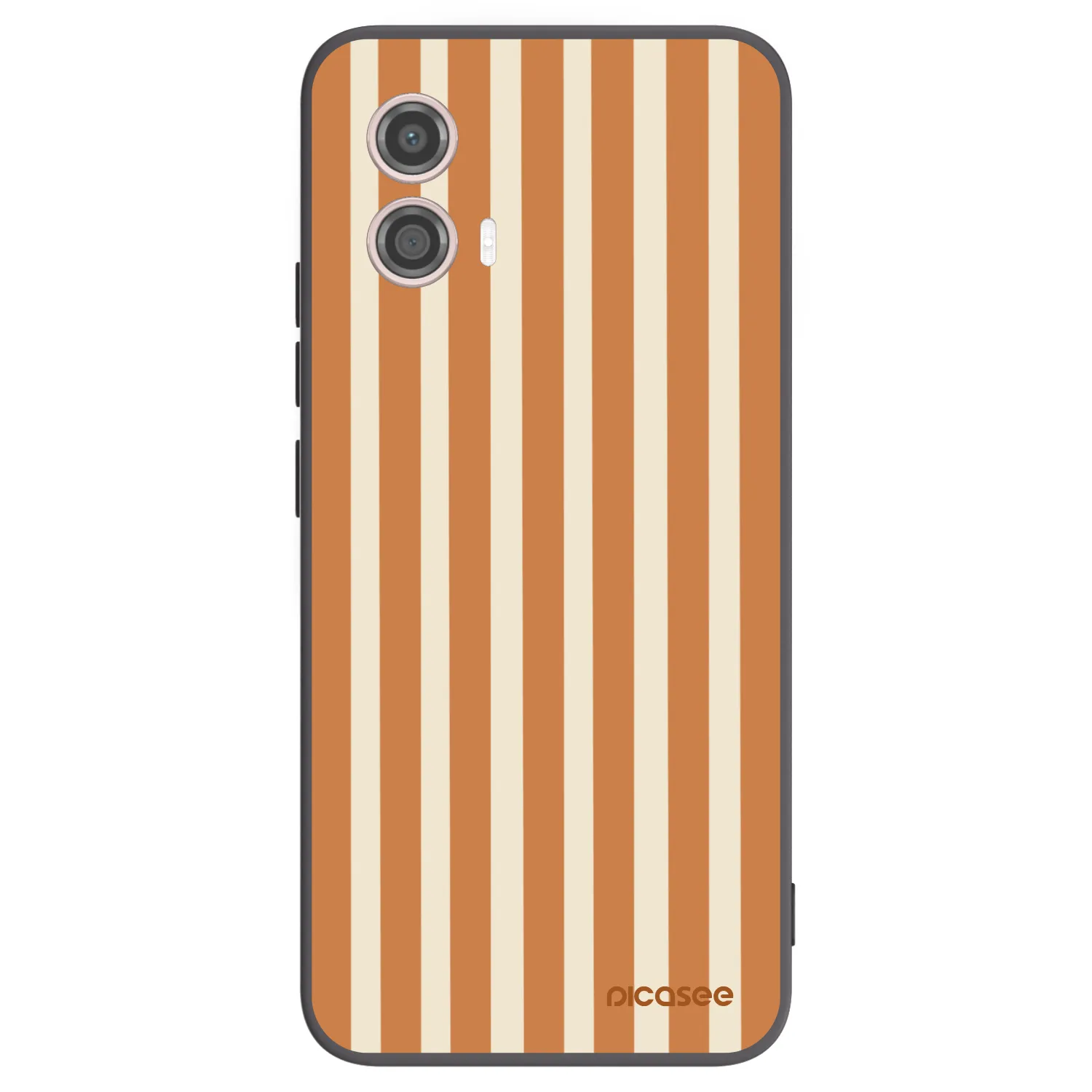 Picasee Motorola Moto G53 5G Hülle - Schwarzes Silikon - Orange lines