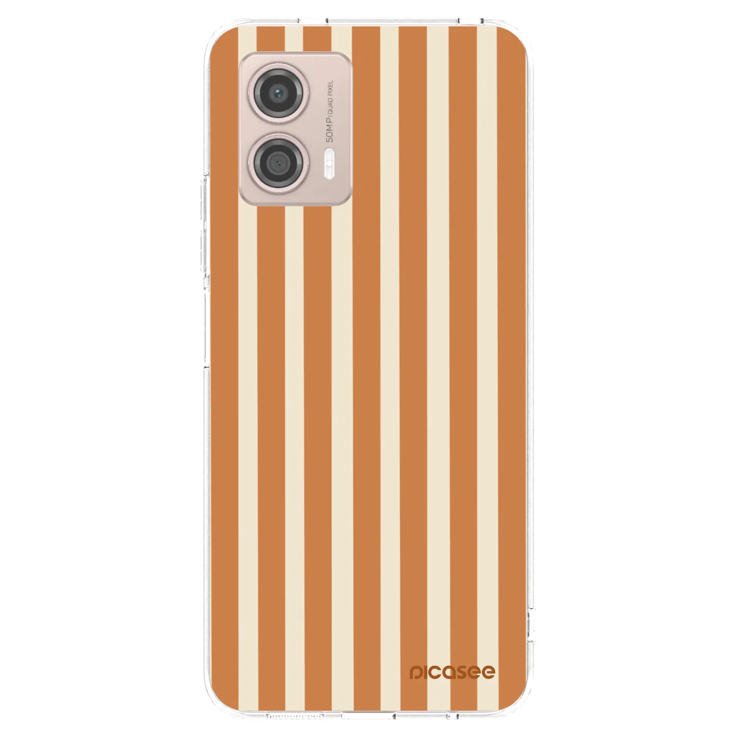 Picasee Motorola Moto G53 5G Hülle - Transparentes Silikon - Orange lines