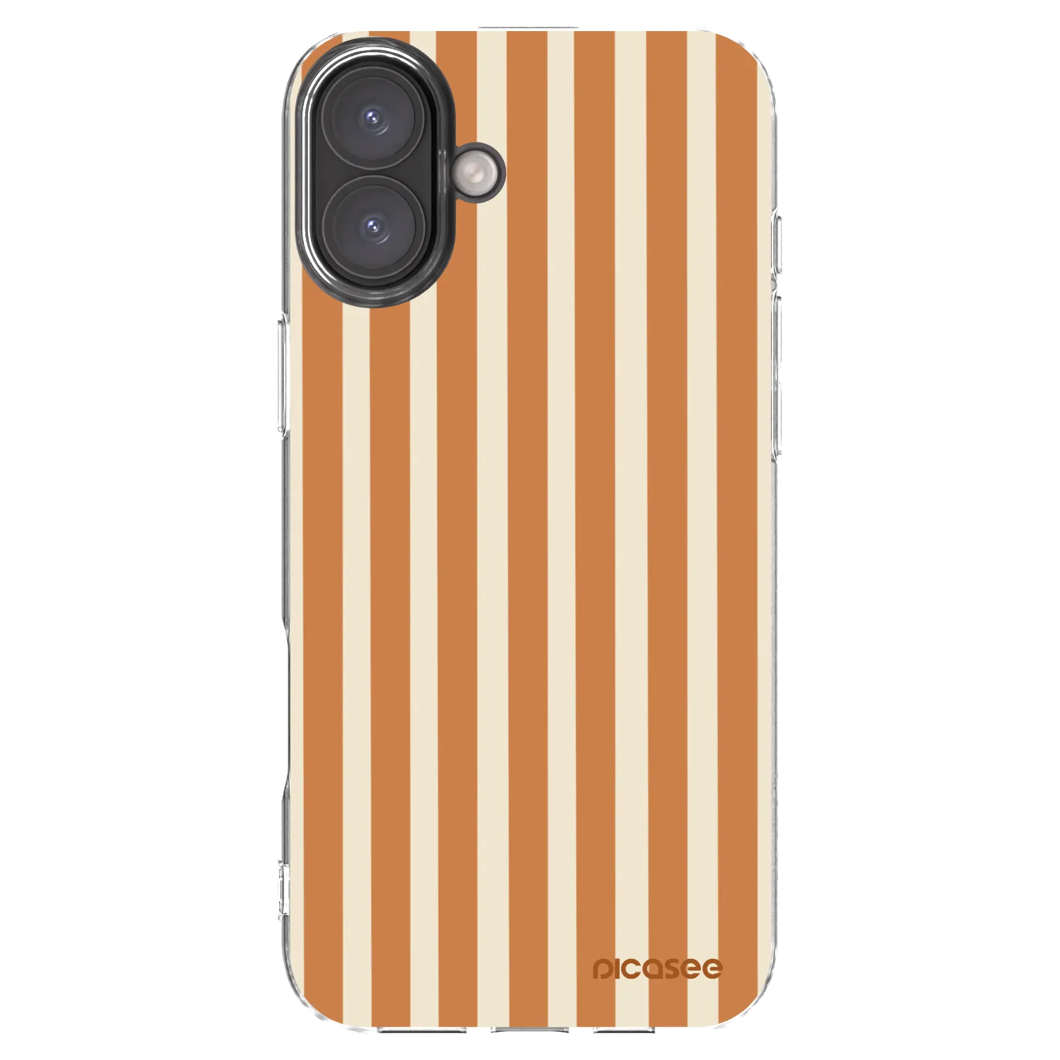 Picasee Apple iPhone 16 Plus Hülle - Transparentes Silikon - Orange lines