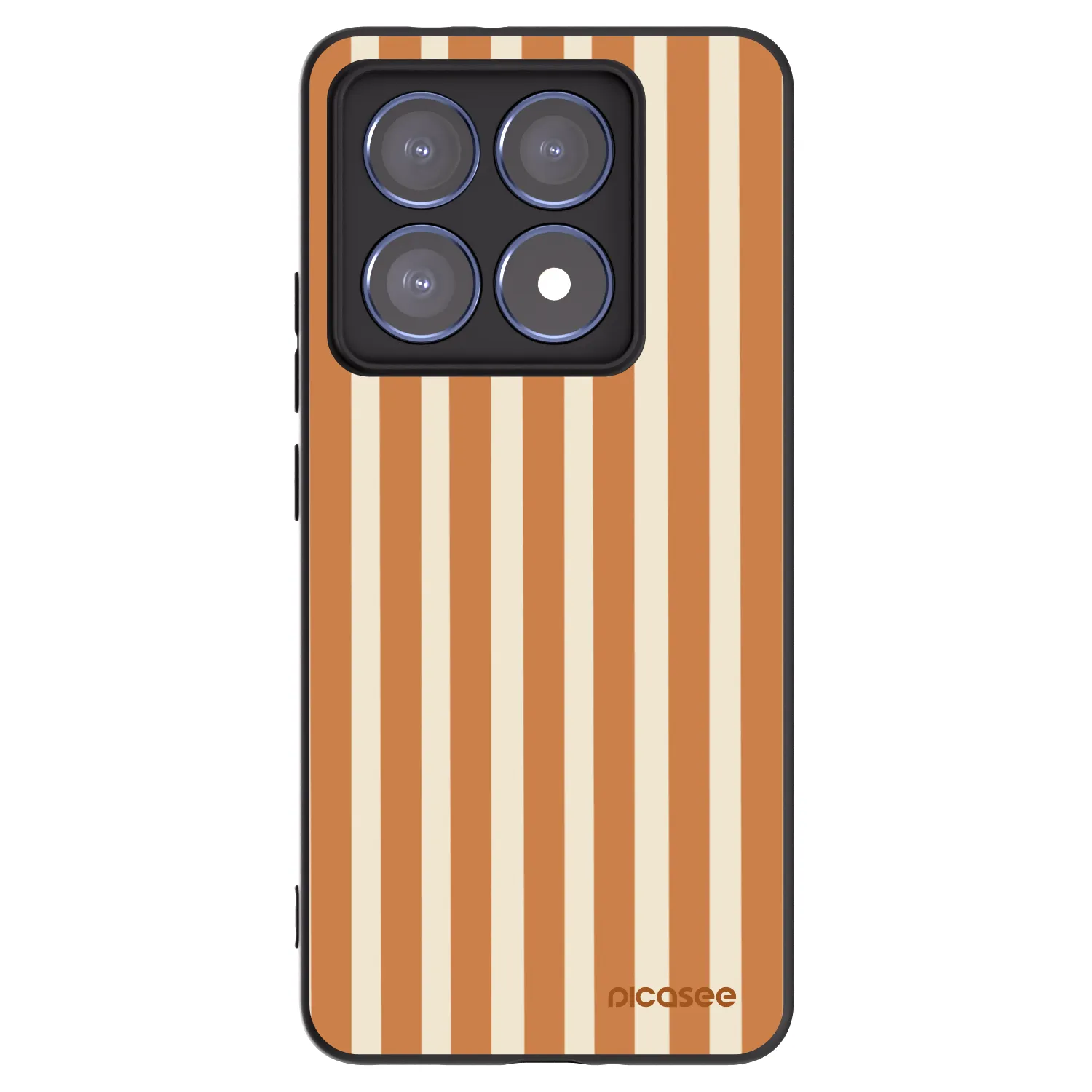 Picasee Xiaomi 14T Pro Hülle - Schwarzes Silikon - Orange lines