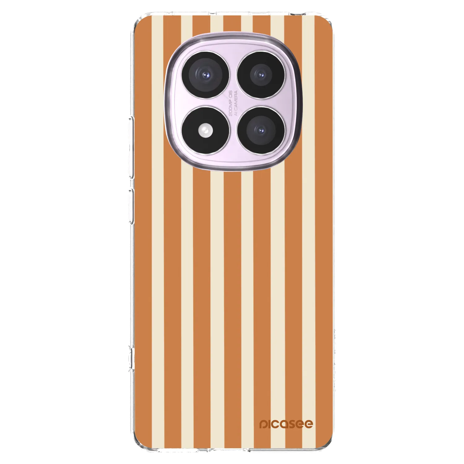 Picasee Xiaomi Redmi Note 14 Pro 5G Hülle - Transparentes Silikon - Orange lines
