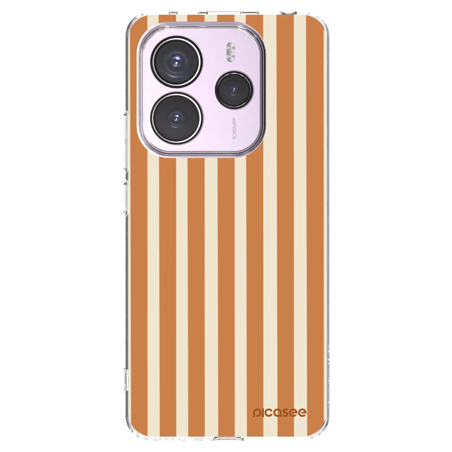 Picasee Xiaomi Redmi Note 14 5G Hülle - Transparentes Silikon - Orange lines