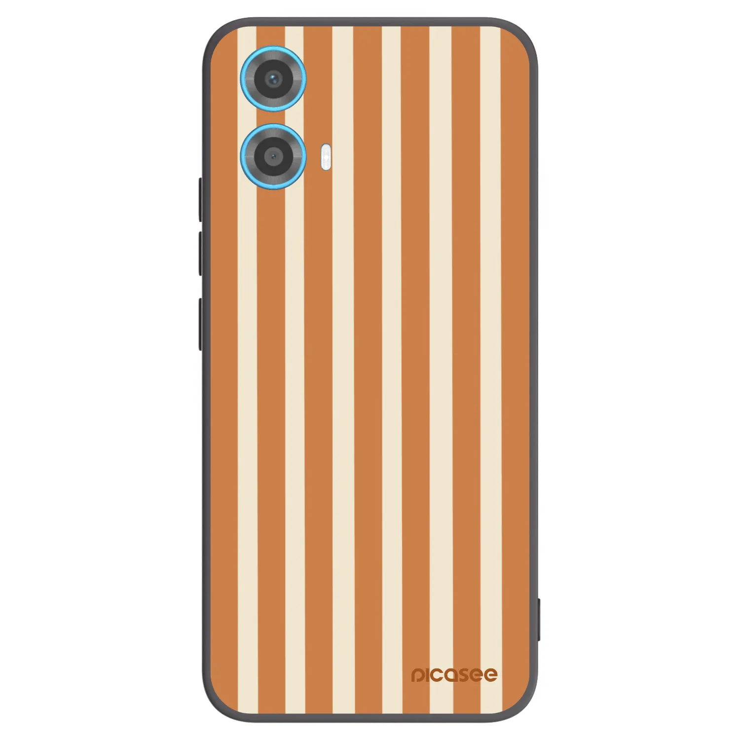 Picasee Motorola Moto G34 5G Hülle - Schwarzes Silikon - Orange lines