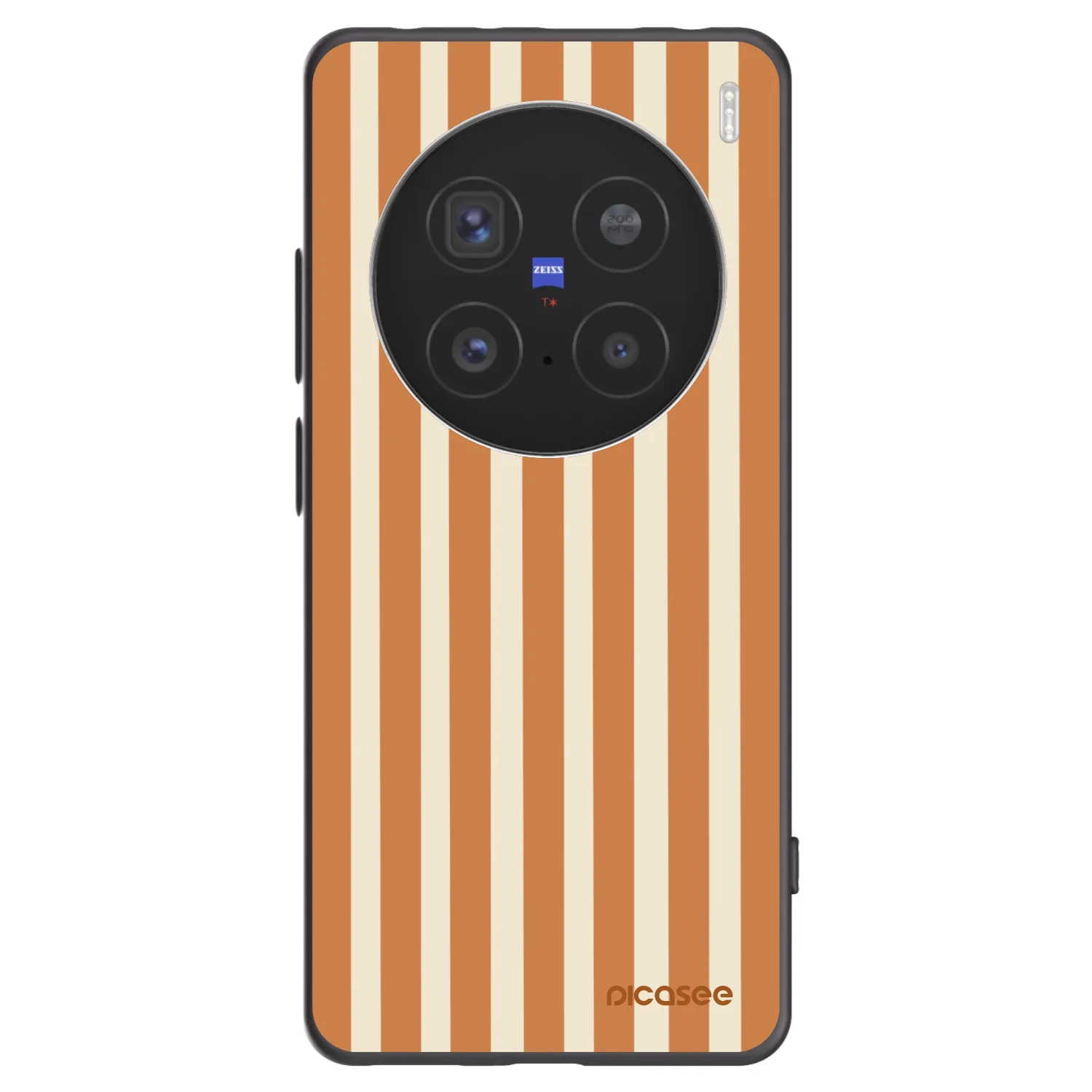 Picasee Vivo X200 Pro Hülle - Schwarzes Silikon - Orange lines