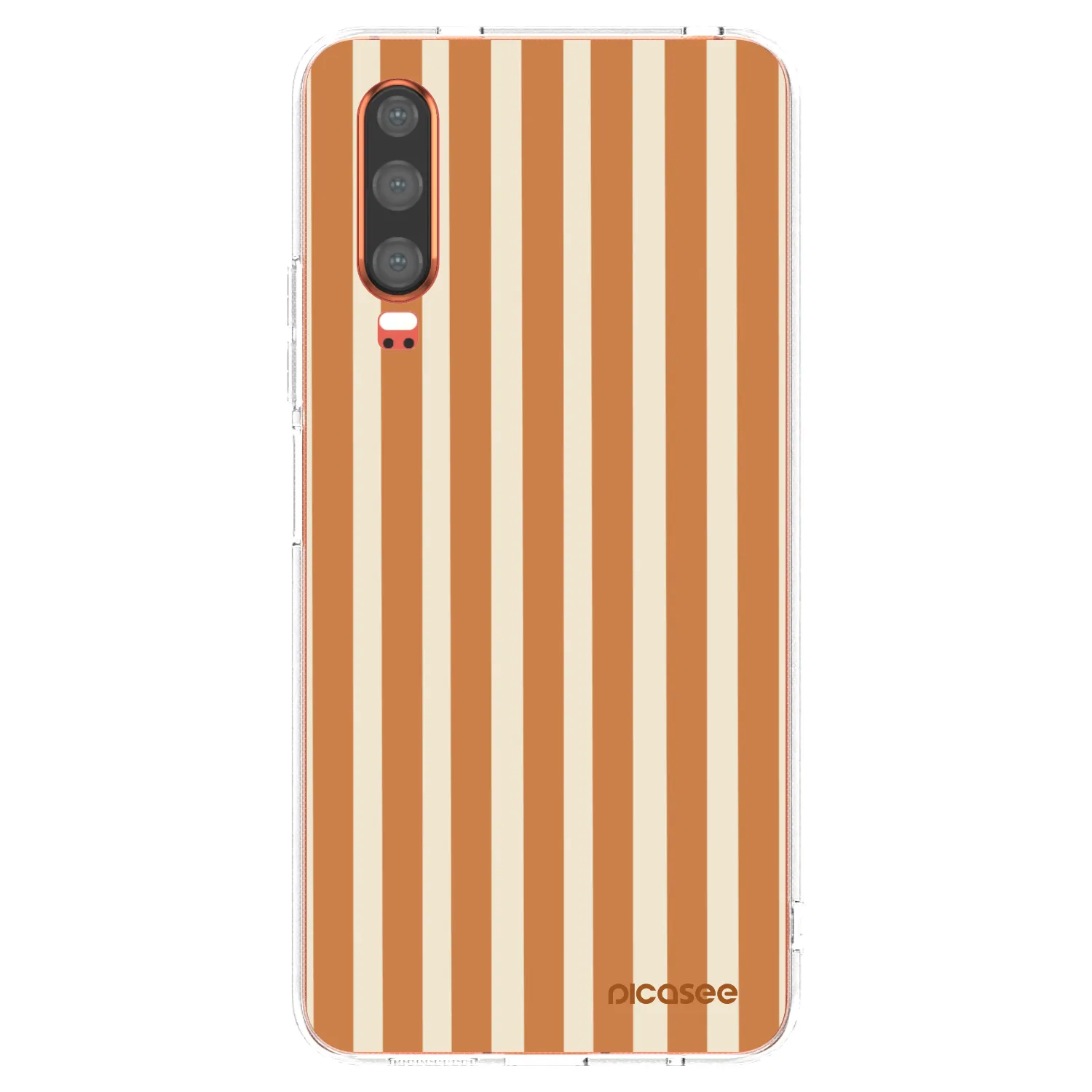 Picasee Huawei P30 Hülle - Transparentes Silikon - Orange lines