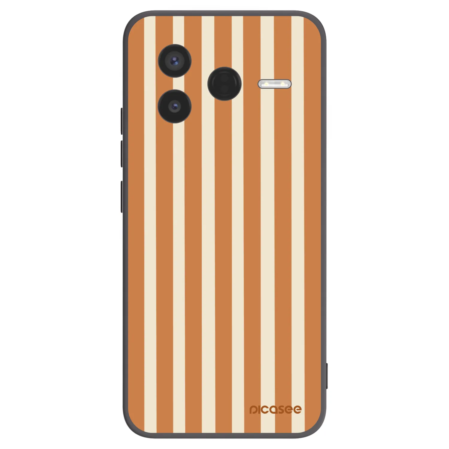 Picasee Xiaomi Poco F7 Pro 5G Hülle - Schwarzes Silikon - Orange lines