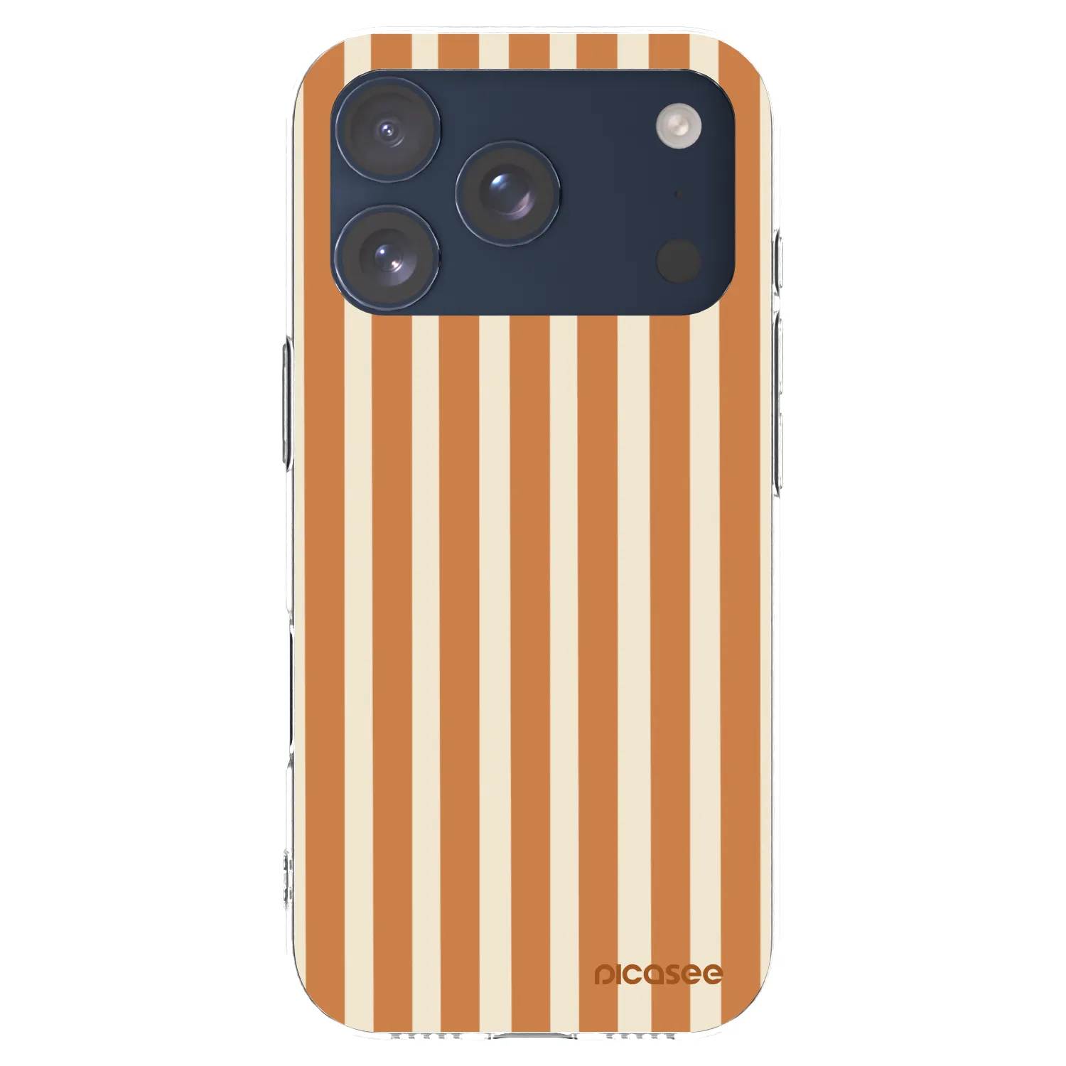 Picasee Apple iPhone 17 Pro Hülle - Transparentes Silikon - Orange lines