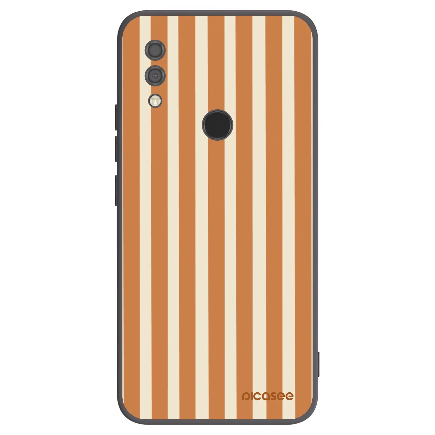 Picasee Xiaomi Redmi 7 Hülle - Schwarzes Silikon - Orange lines