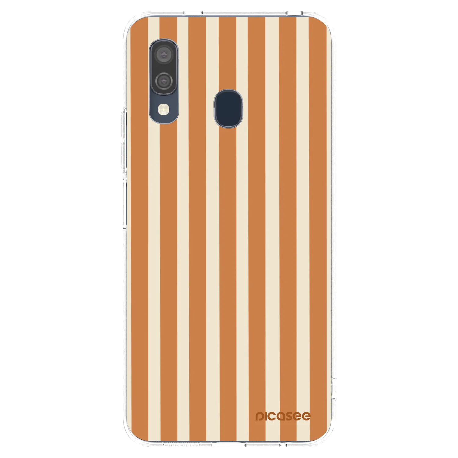 Picasee Samsung Galaxy A40 A405F Hülle - Transparentes Silikon - Orange lines