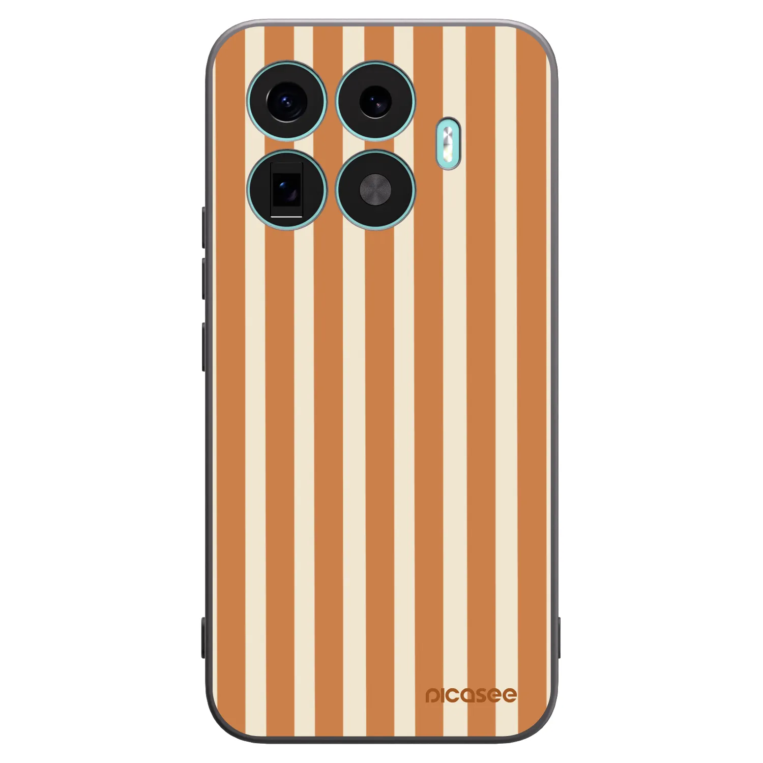 Picasee Xiaomi 17T Pro Hülle - Schwarzes Silikon - Orange lines