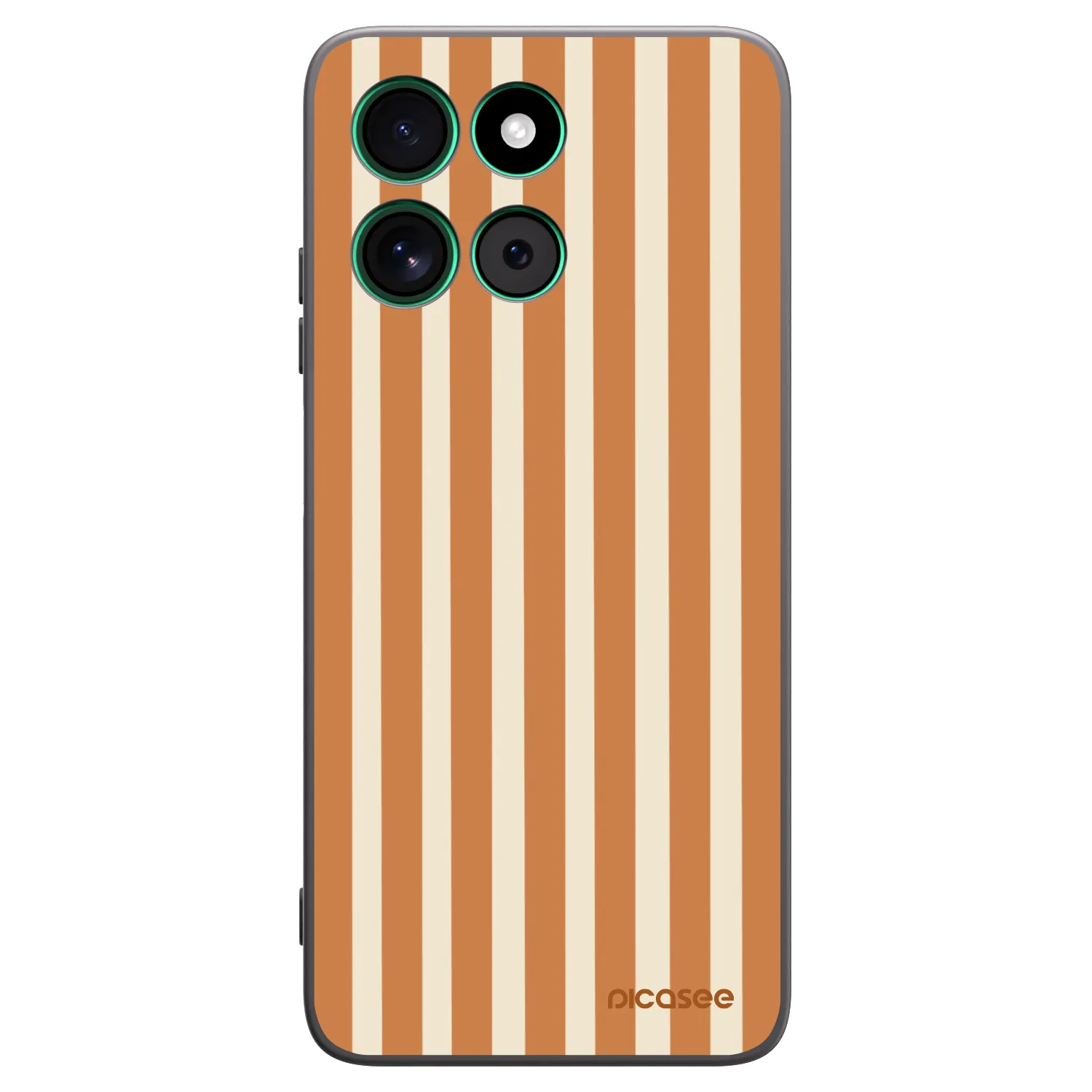 Picasee Motorola Moto G57 Power Hülle - Schwarzes Silikon - Orange lines