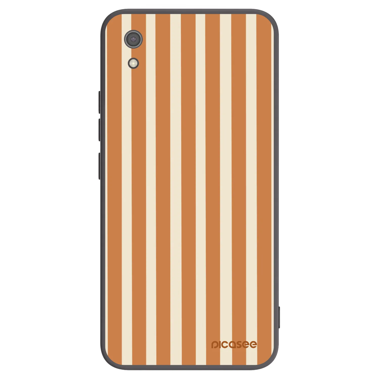 Picasee Xiaomi Redmi 7A Hülle - Schwarzes Silikon - Orange lines