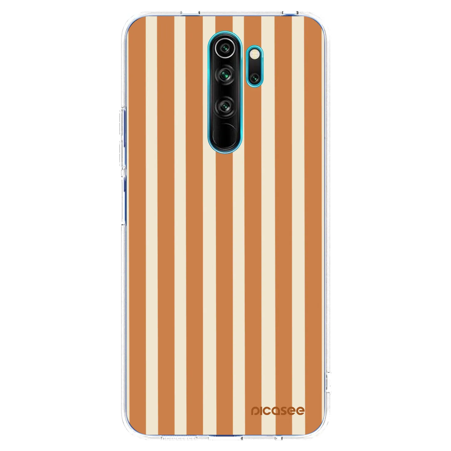 Picasee Xiaomi Redmi Note 8 Pro Hülle - Transparentes Silikon - Orange lines