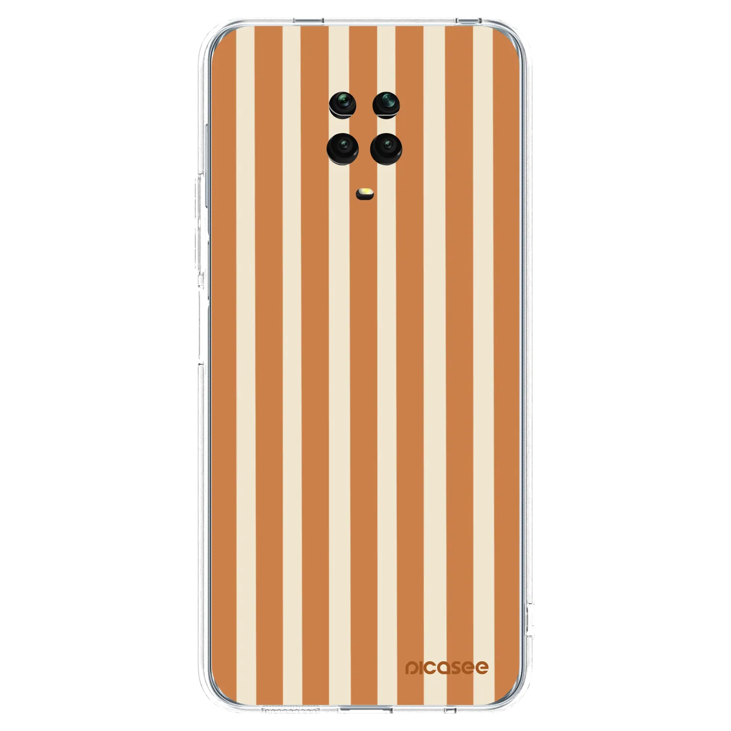 Picasee Xiaomi Redmi Note 9 Pro Hülle - Transparentes Silikon - Orange lines