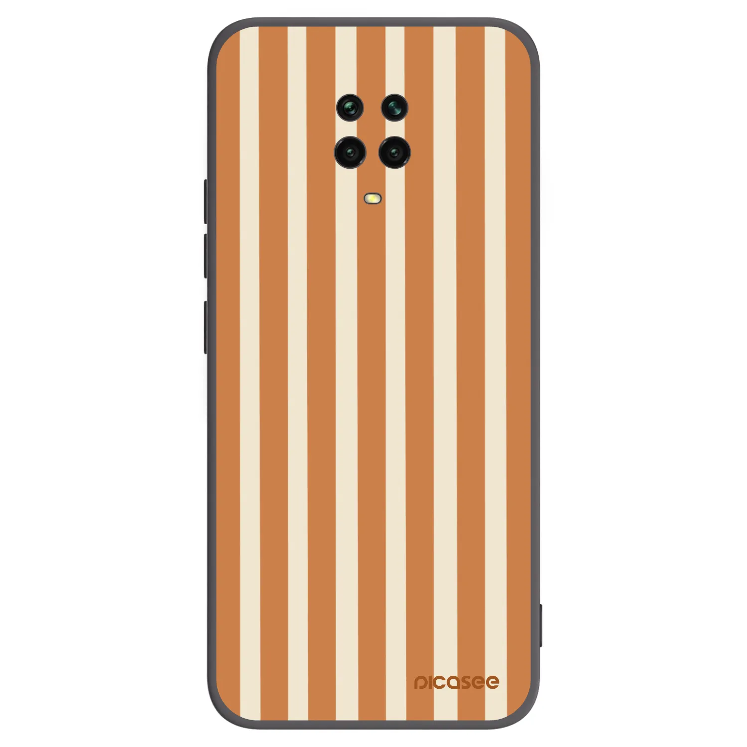 Picasee Xiaomi Redmi Note 9S Hülle - Schwarzes Silikon - Orange lines