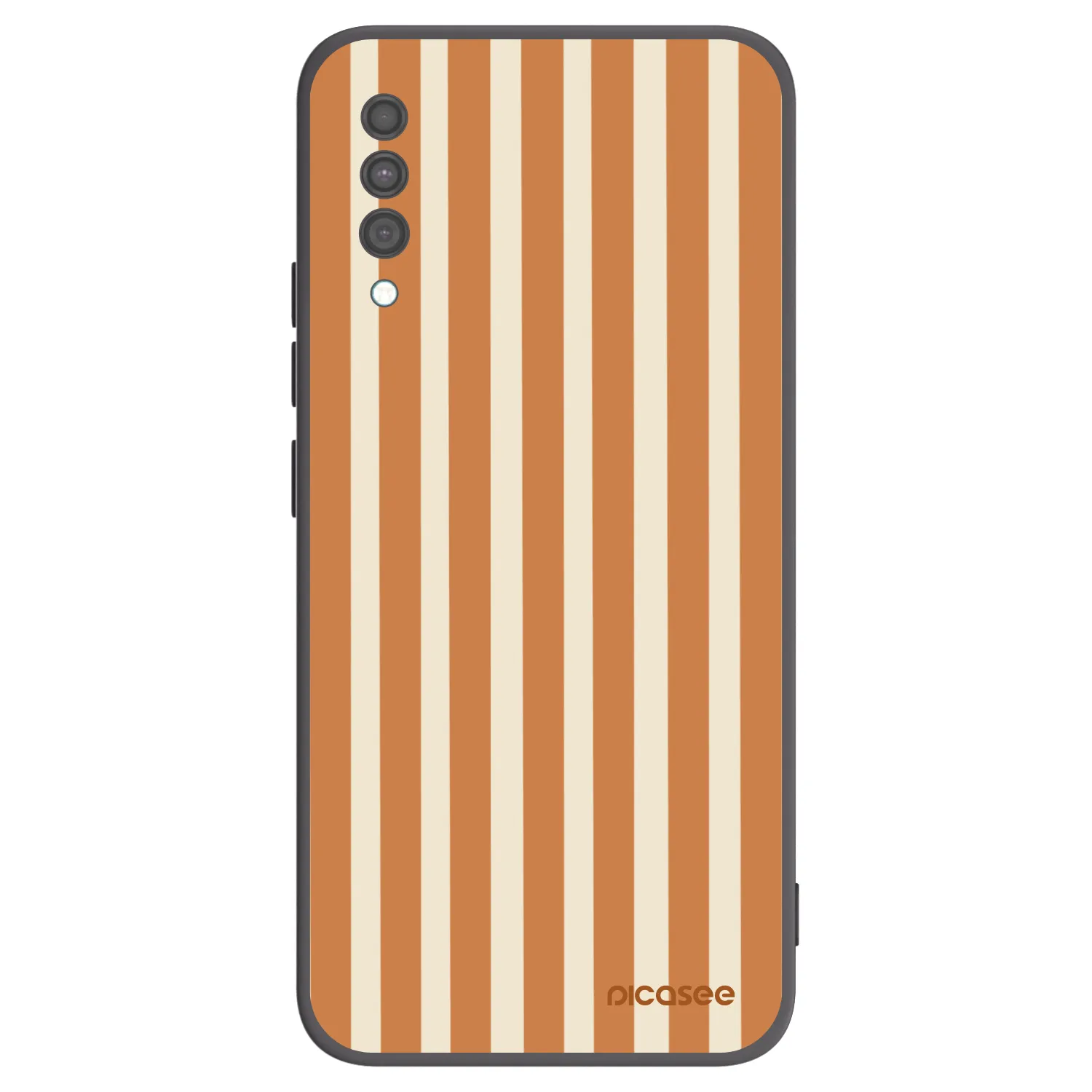 Picasee Samsung Galaxy A30s A307F Hülle - Schwarzes Silikon - Orange lines